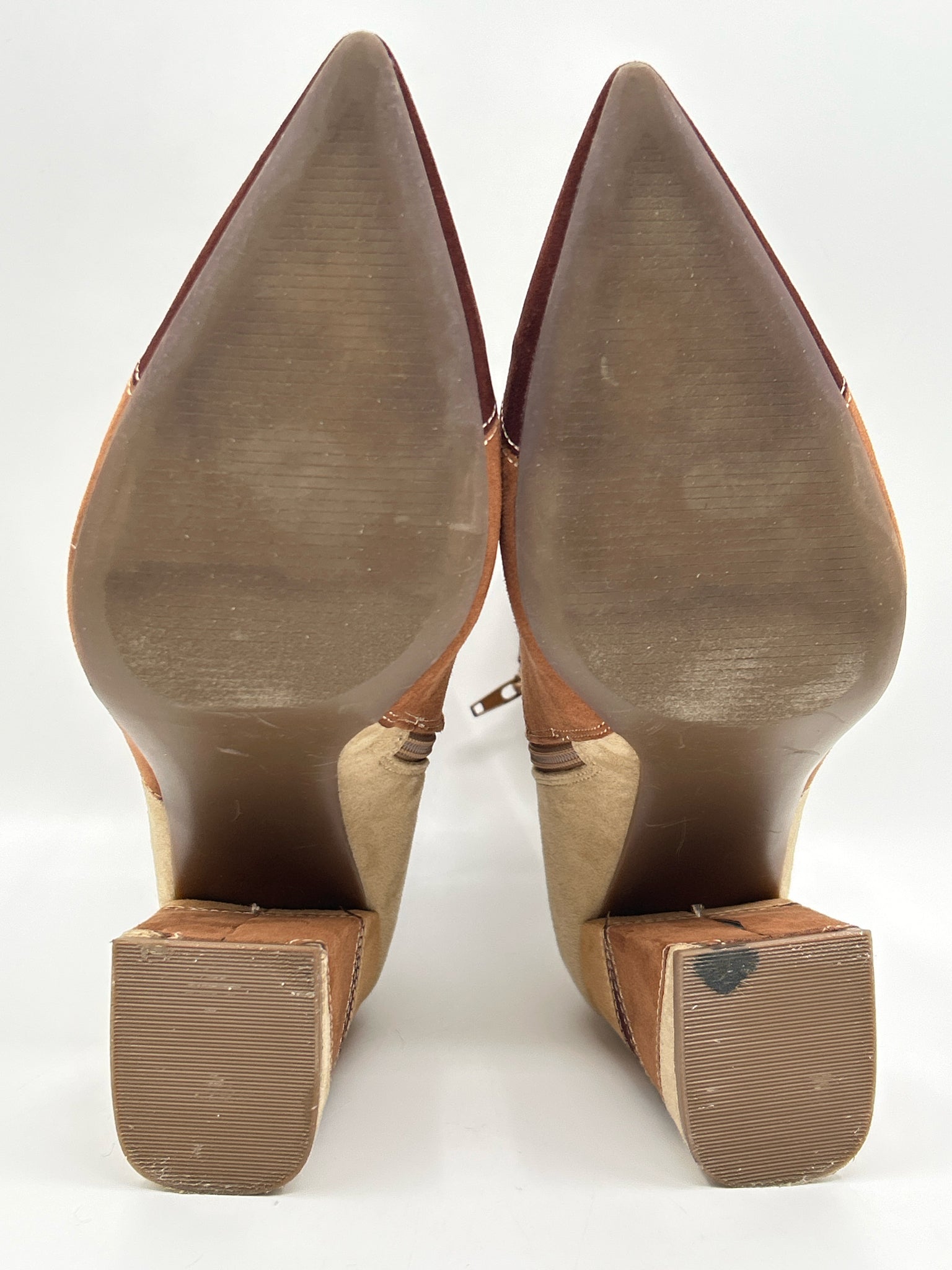 MADDEN GIRL Size 10M BROWN AND BEIGE Women Booties