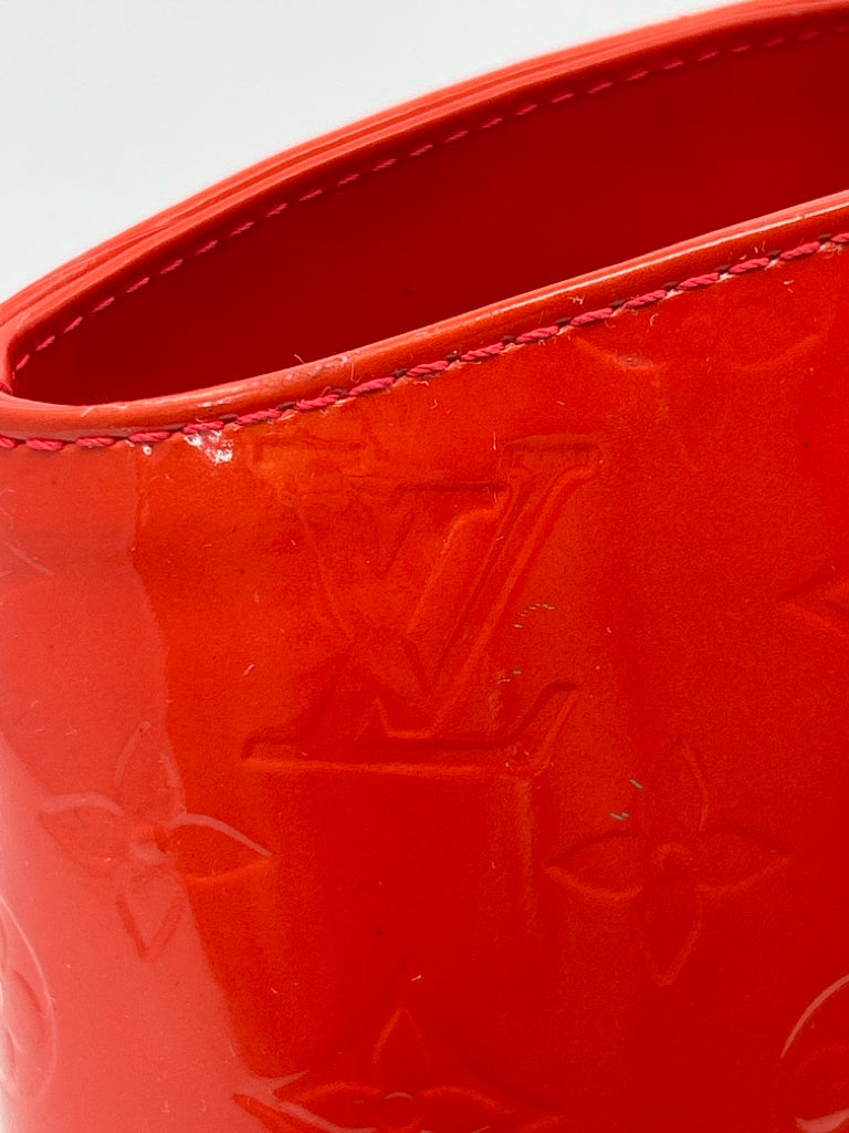LOUIS VUITTON Red Orange Women's Purse