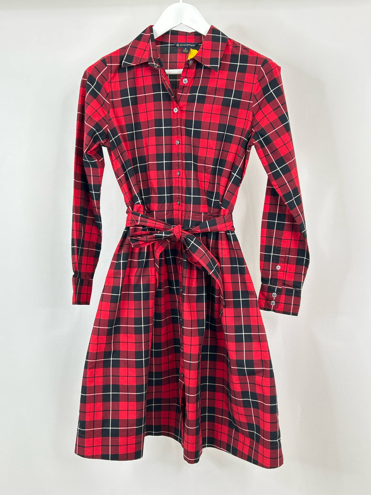 BROOKS BROTHERS Size 6 Red & Black Women Dress