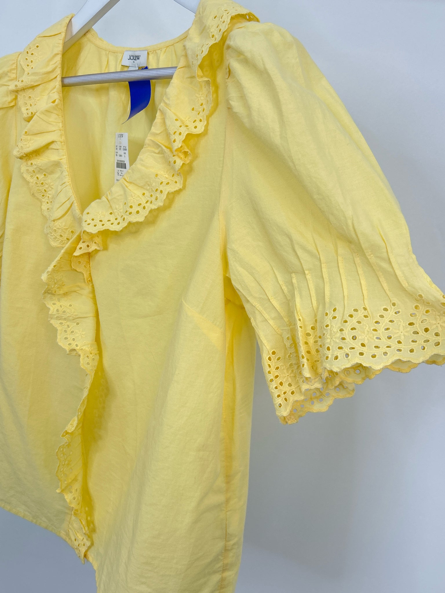 J. CREW NWT Size L Yellow Women Top
