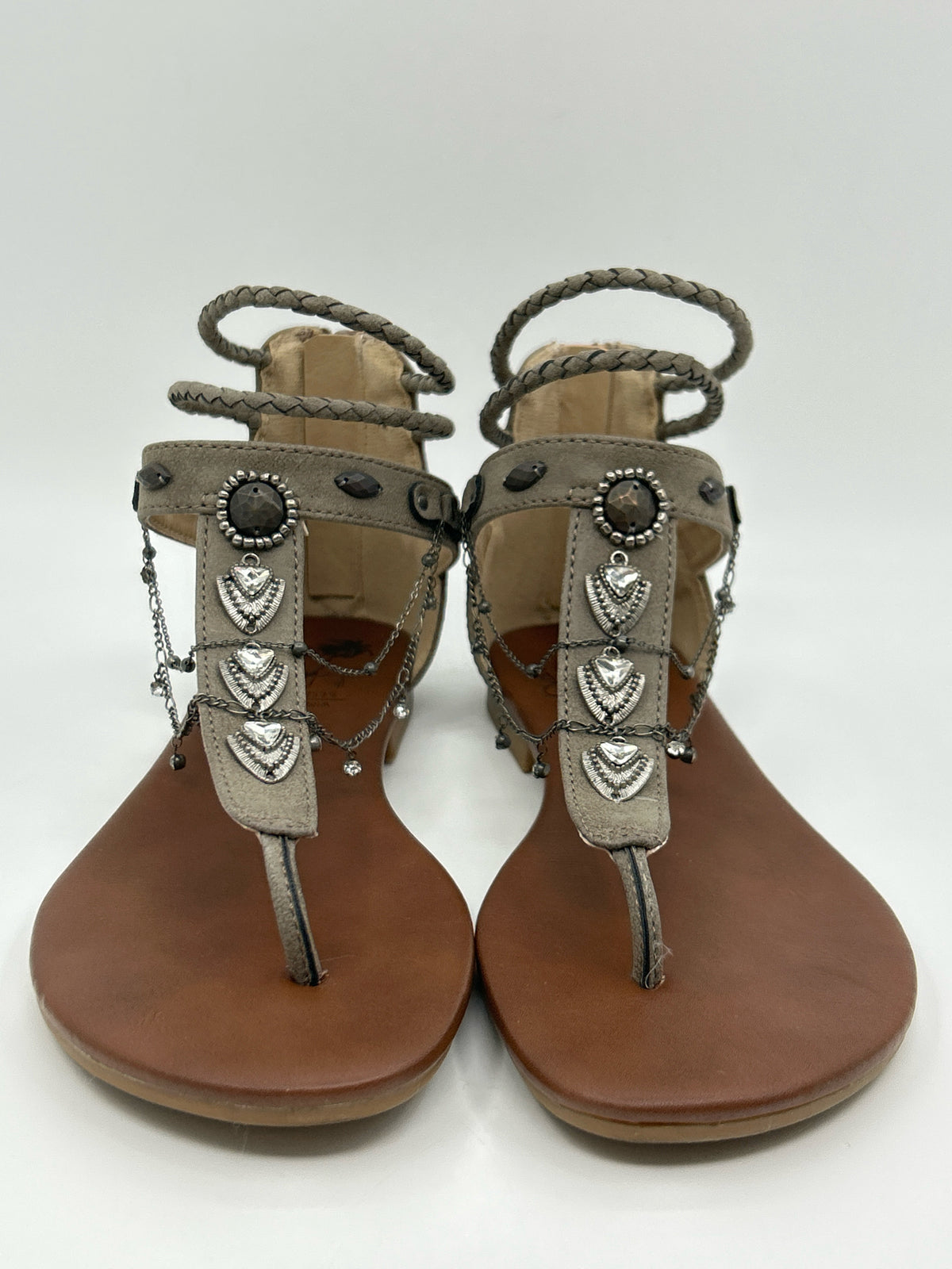 JELLYPOP Size 7M Grey Women Sandal