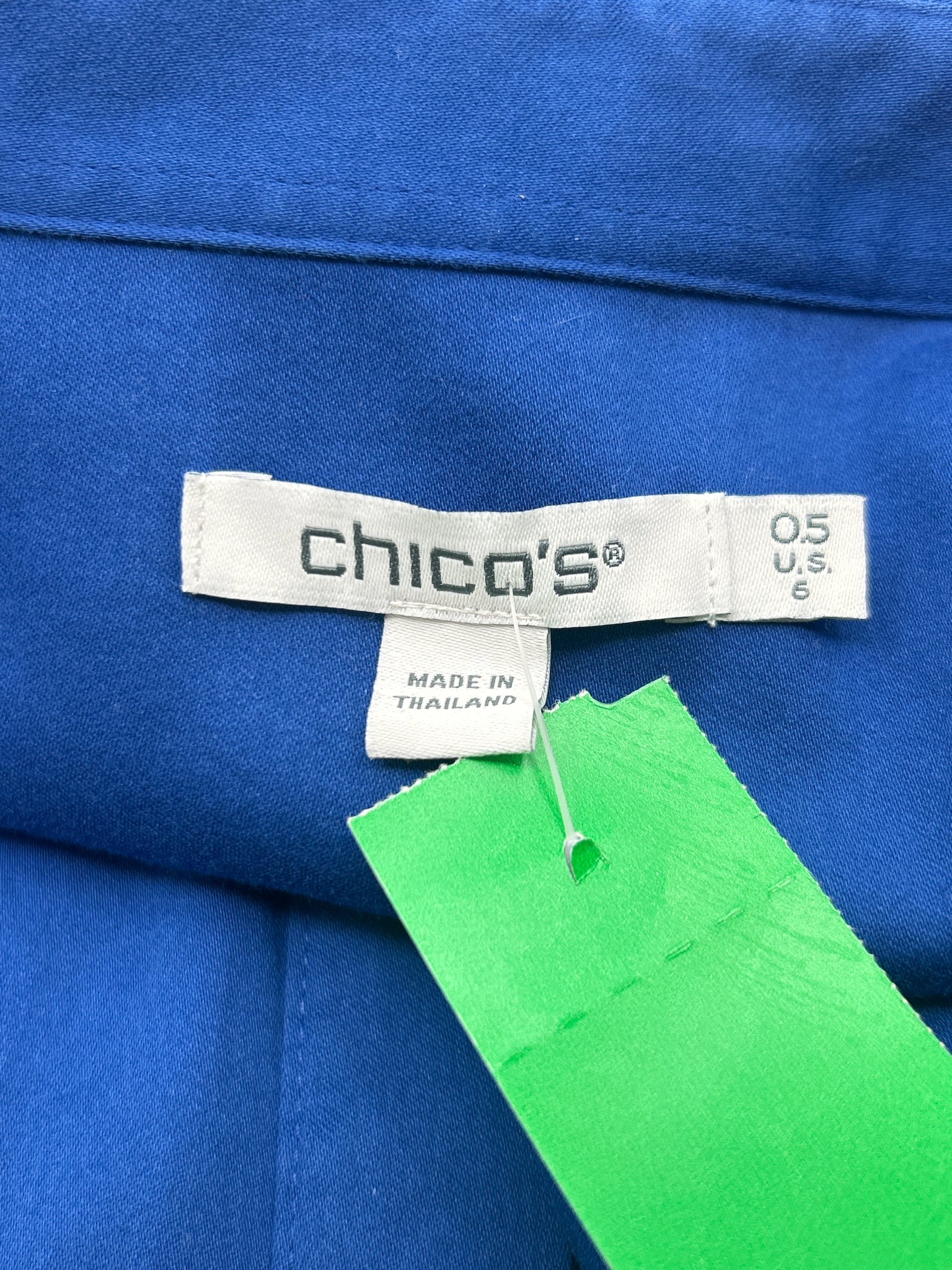CHICO'S Size 6 Blue Women Shirt