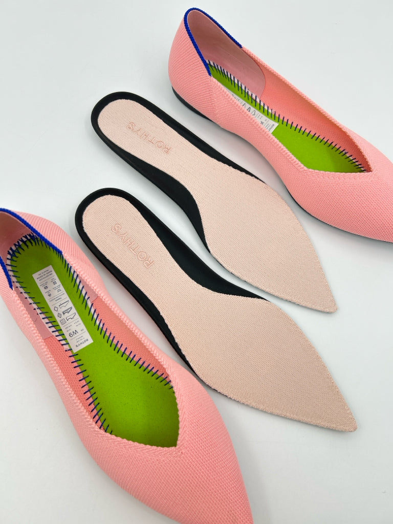 ROTHY'S NWOB Size 9W Pink Women's Flats