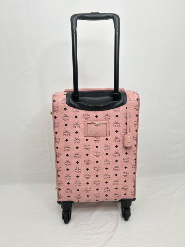 MCM Pink Ottomar Cabin Trolly Luggage Authenticated