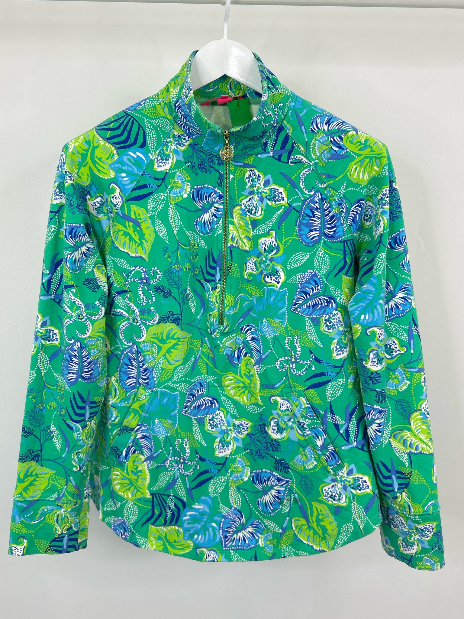 LILLY PULITZER Size M Green Print Women Pullover