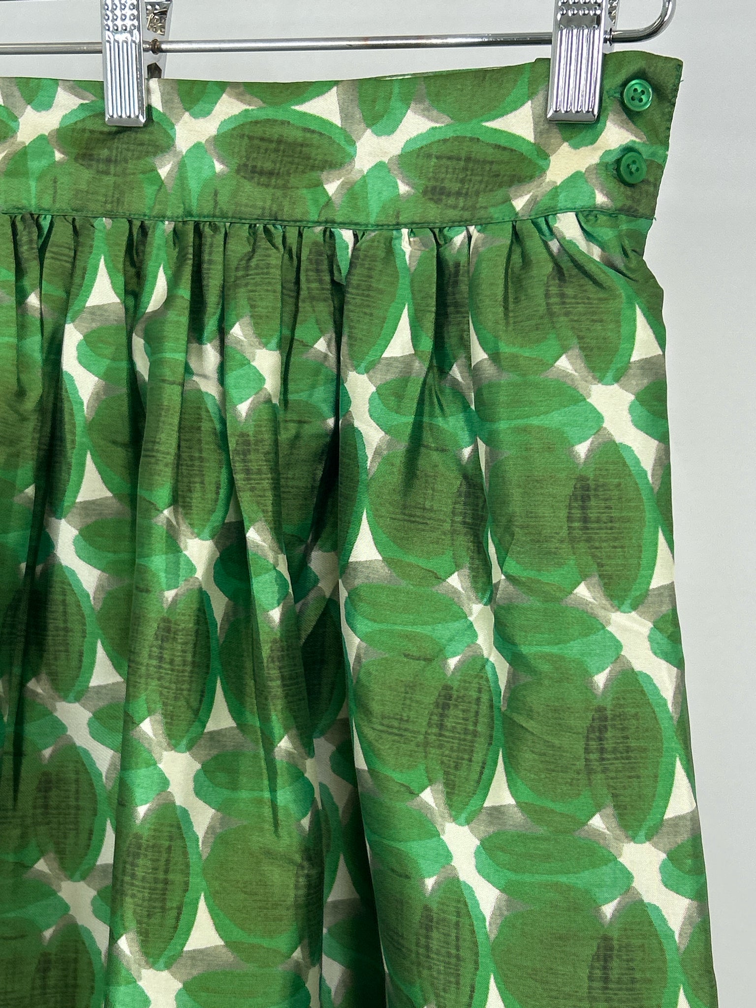 FRANCES VALENTINE Size 1X Green Pattern Women Skirt