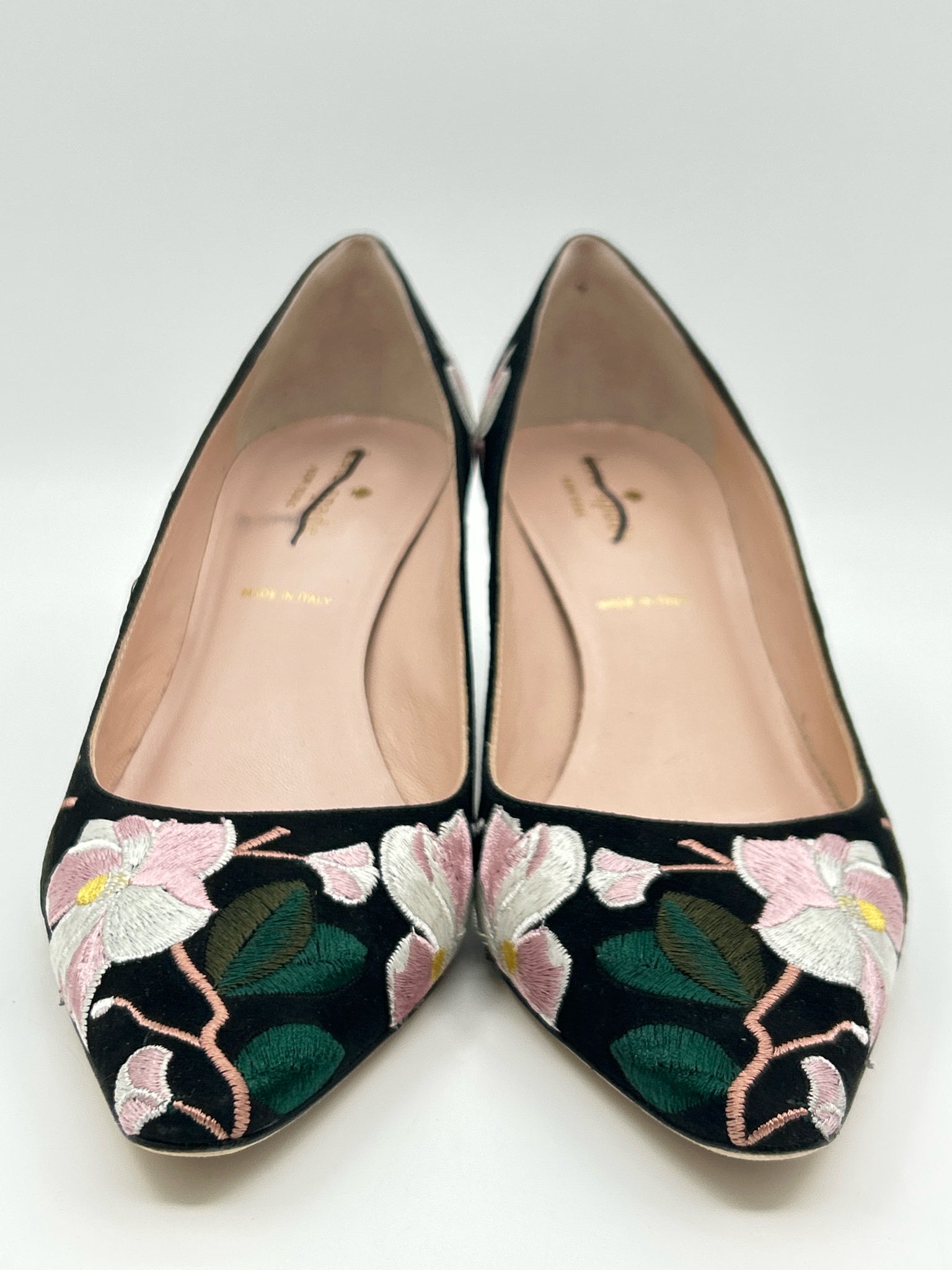 KATE SPADE Size 8M Black Floral Women Pumps