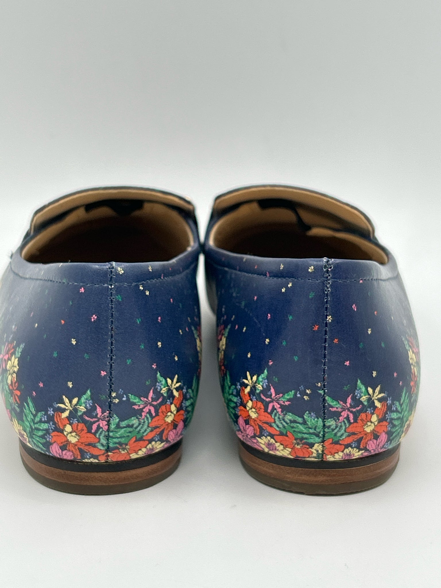 TALBOTS NWOB Size 10M NAVY FLORAL Women Loafer