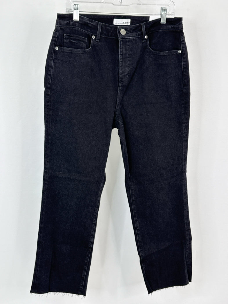 LOFT Size 29/8 Black Denim Women Jeans NWT