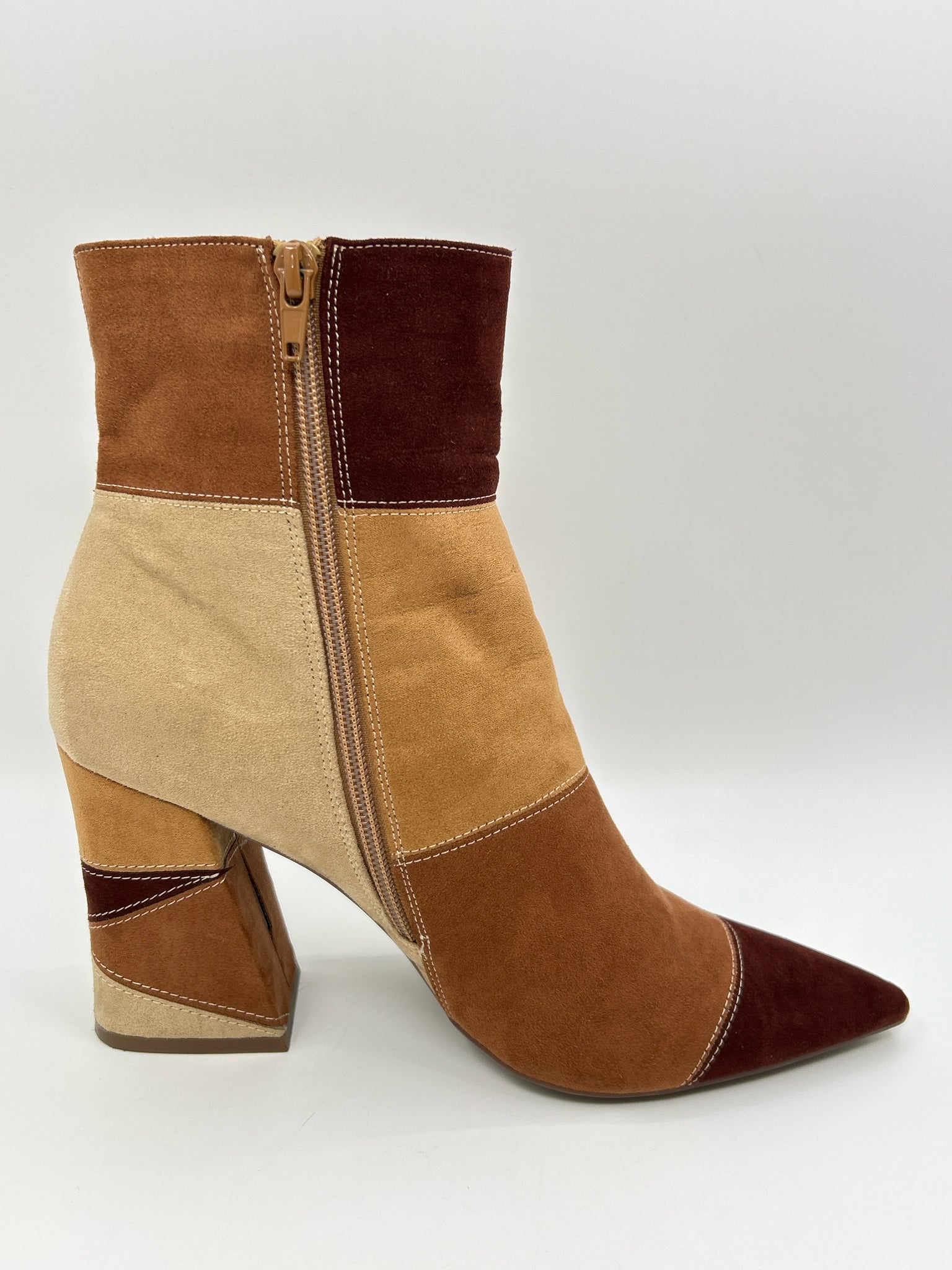 MADDEN GIRL Size 10M BROWN AND BEIGE Women Booties
