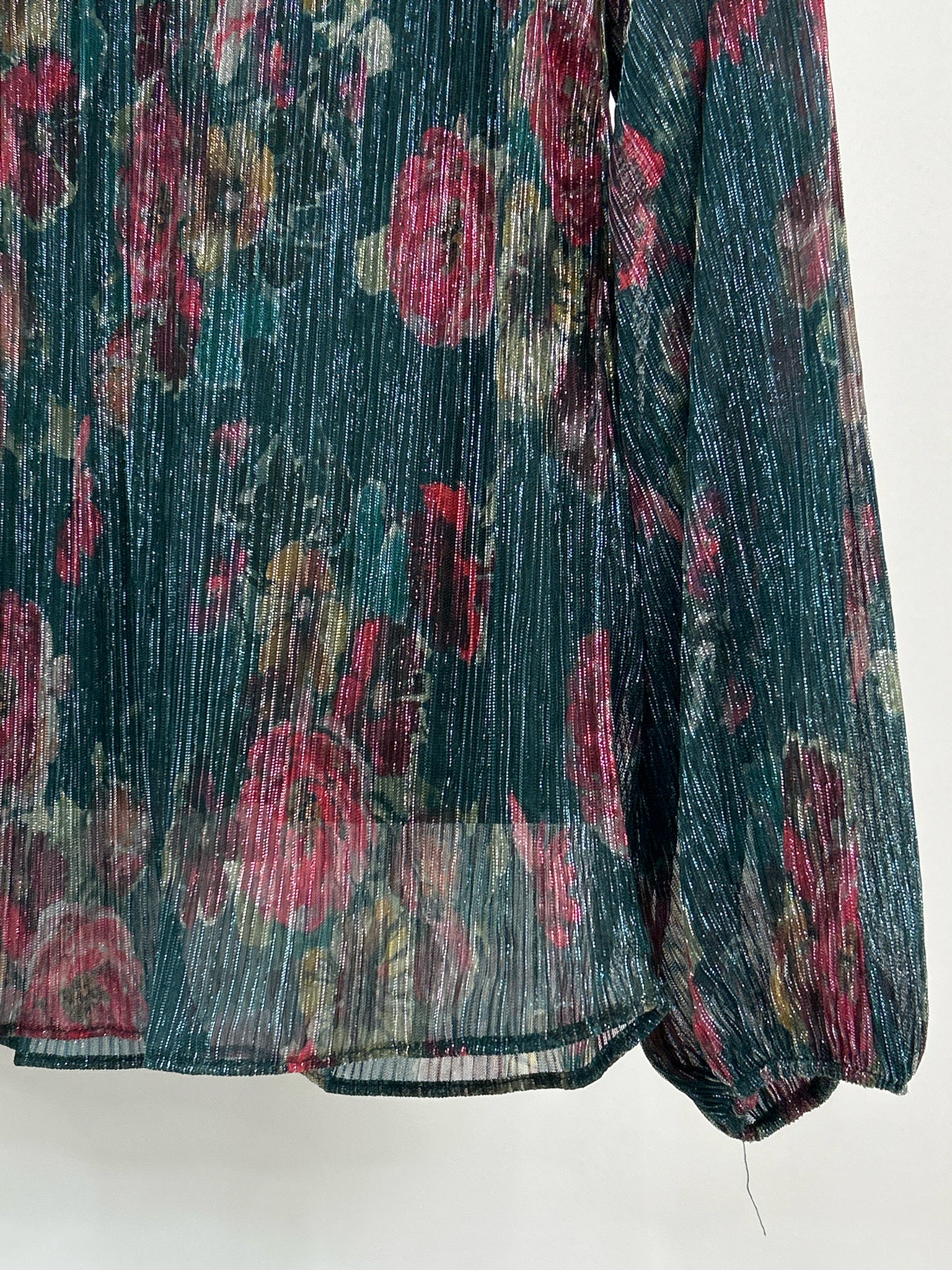 SOFT SURROUNDINGS Size M Teal Print Women Top NWT