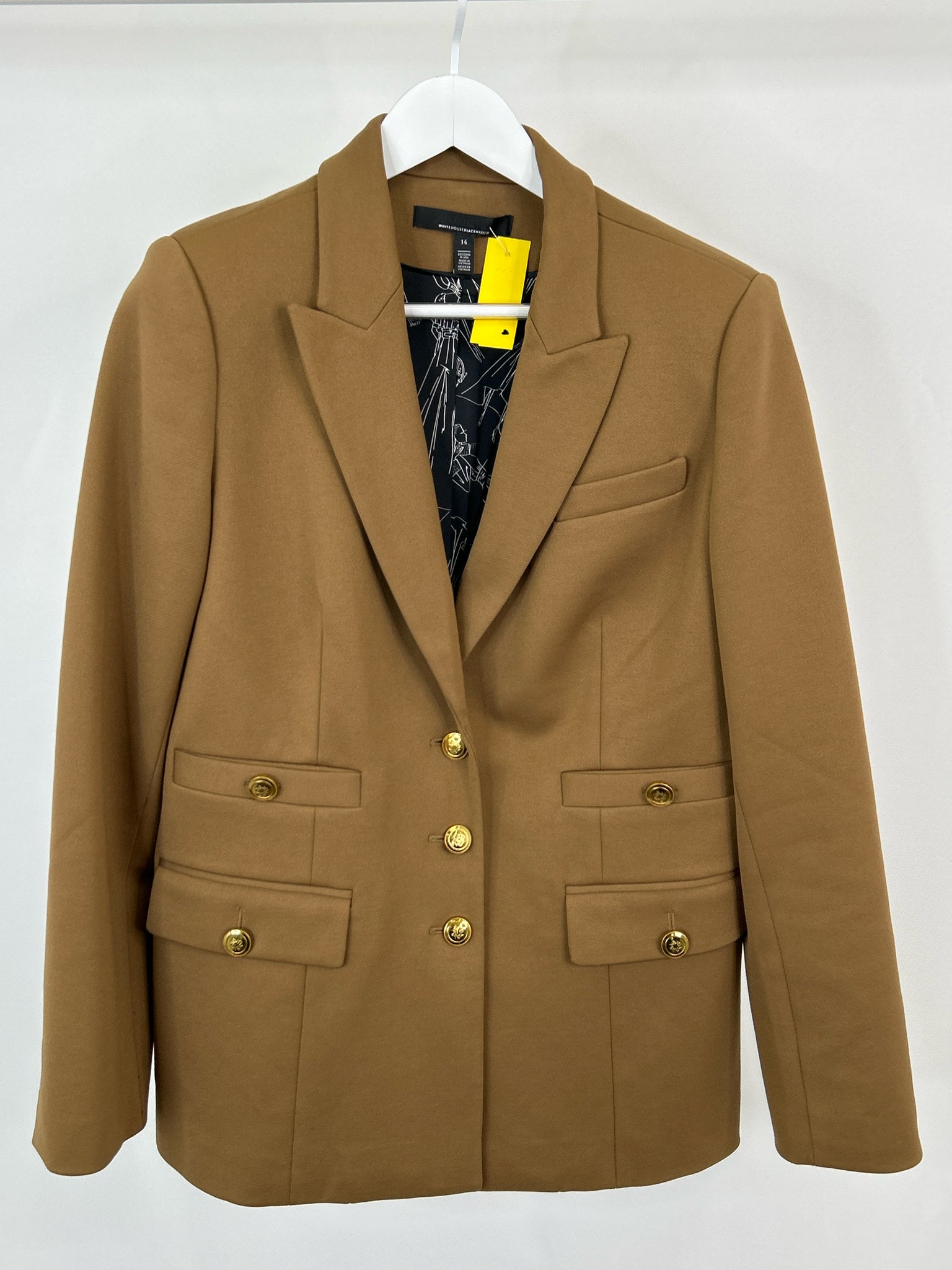 White House Black Market Size 14 Brown Women Blazer