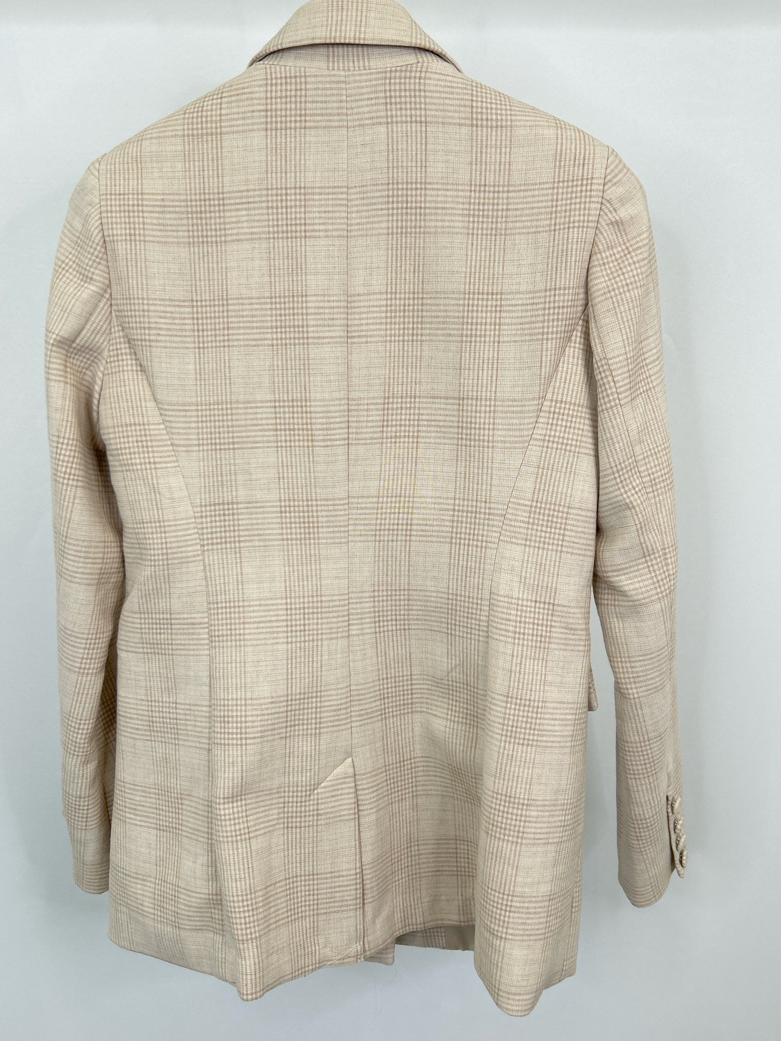 HOUSE OF HARLOW 1960 Size S Beige Plaid Women Blazer