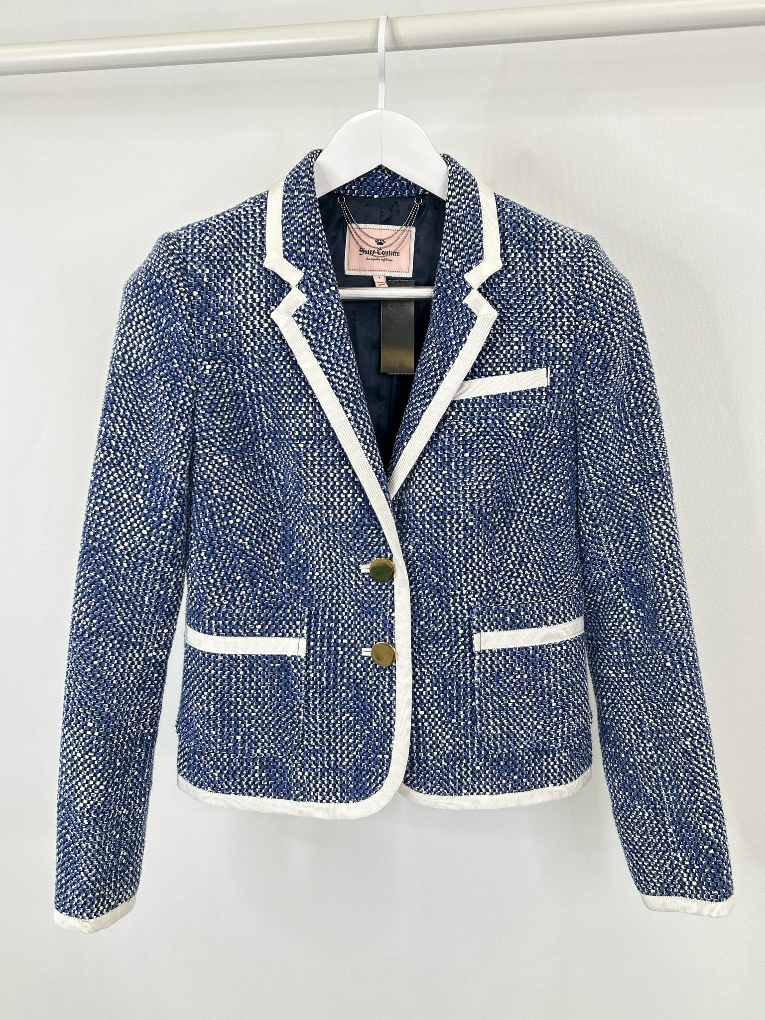 JUICY COUTURE Size 4 Blue Women Blazer
