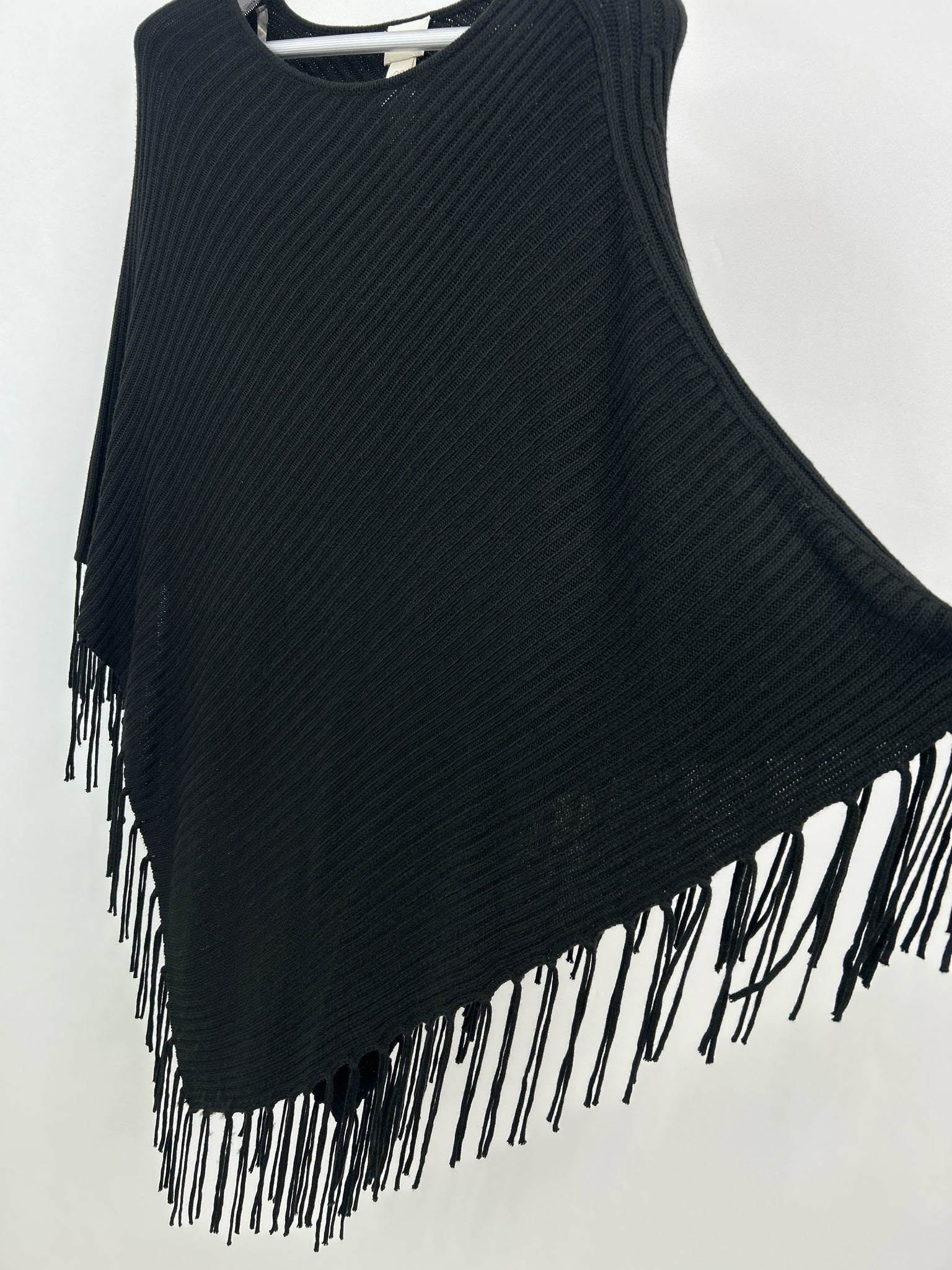 CHICO'S Size One Size Black Women Poncho NWT