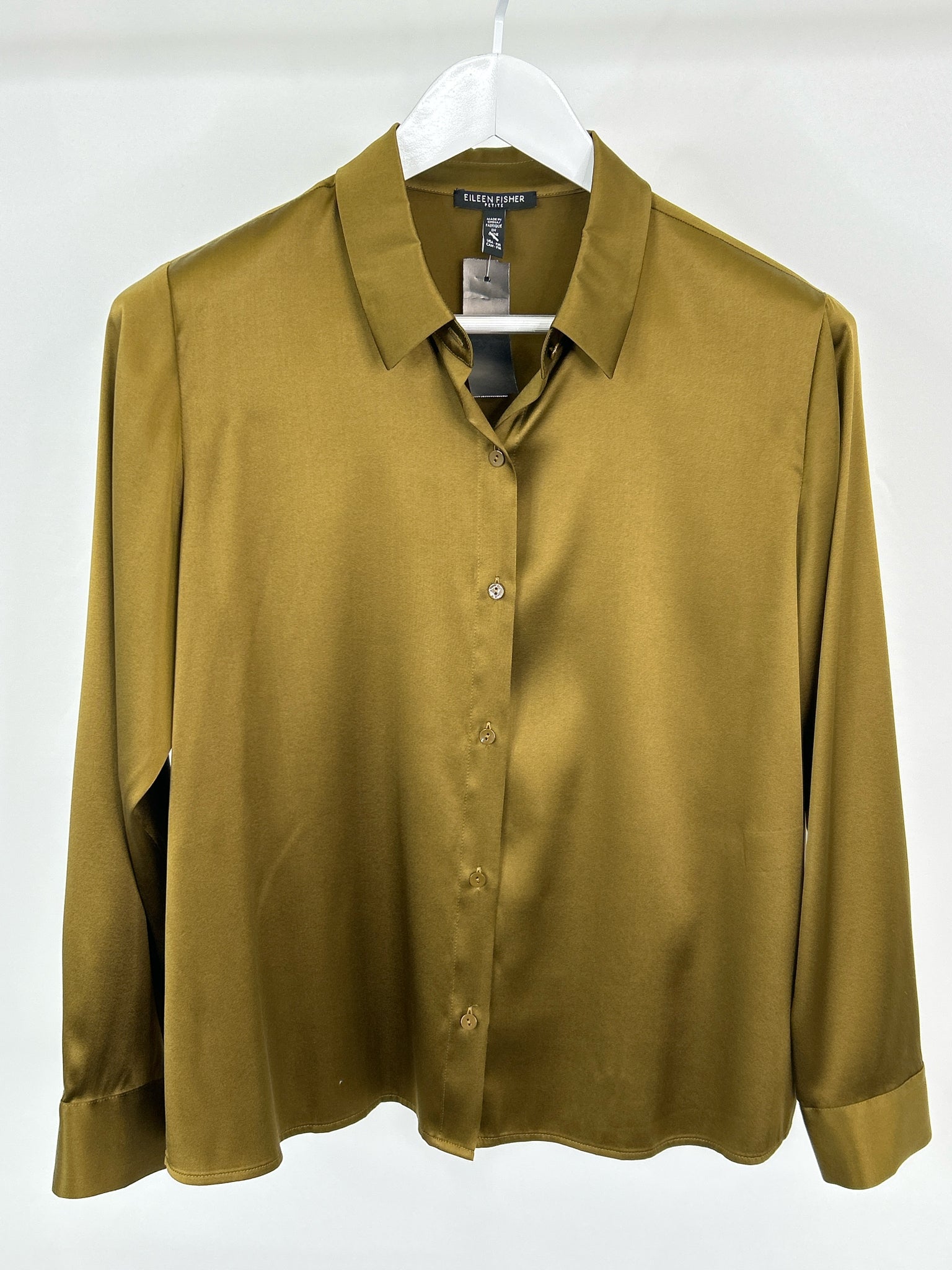 EILEEN FISHER Size PM BRONZE Women Blouse