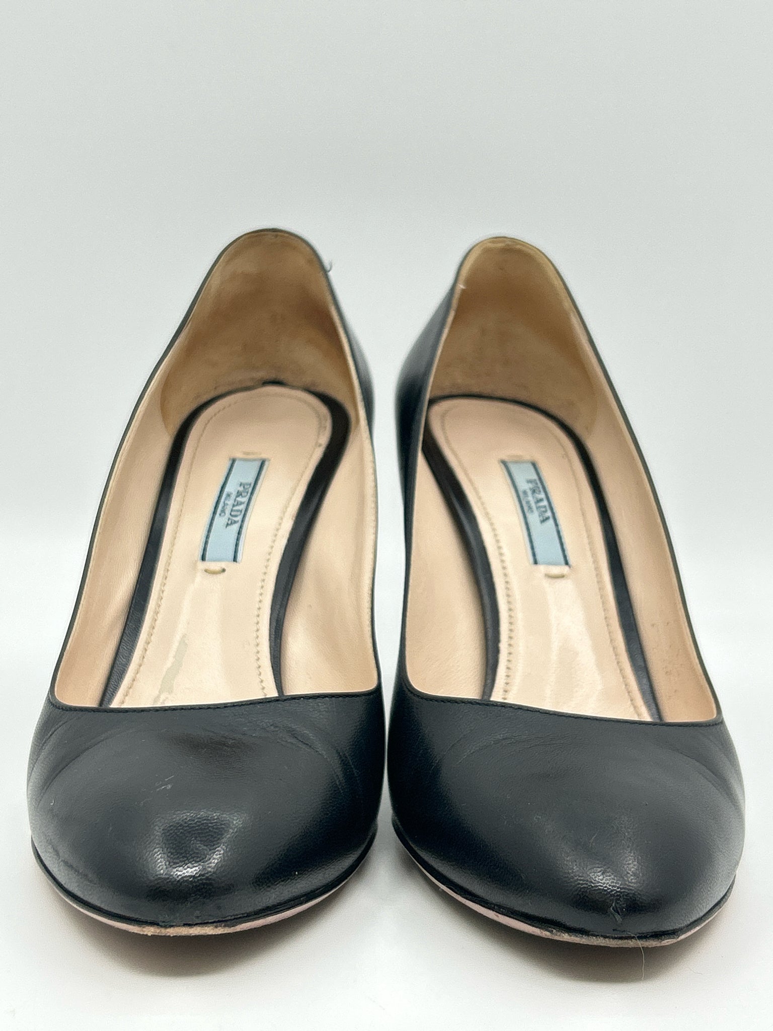 PRADA Size 39/8 Black Women Pumps