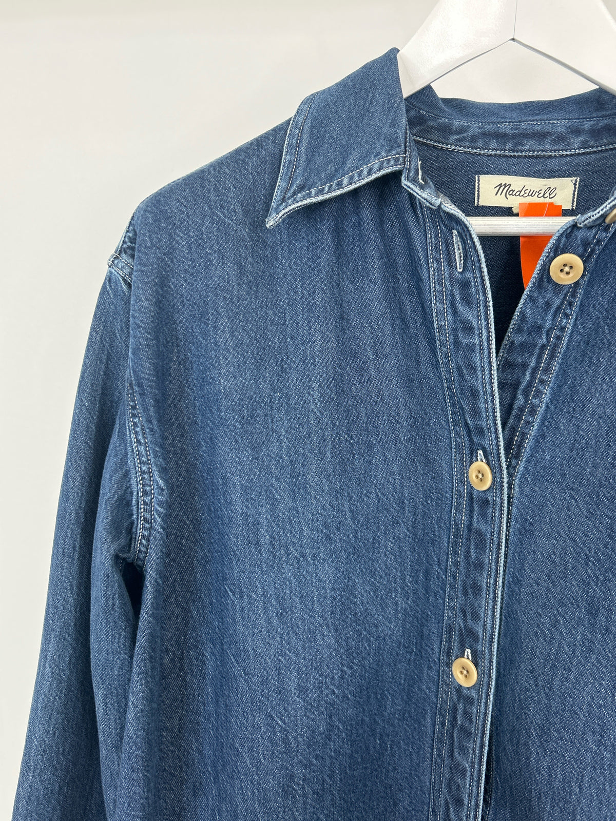 MADEWELL Size L BLUE DENIM Women Tunic