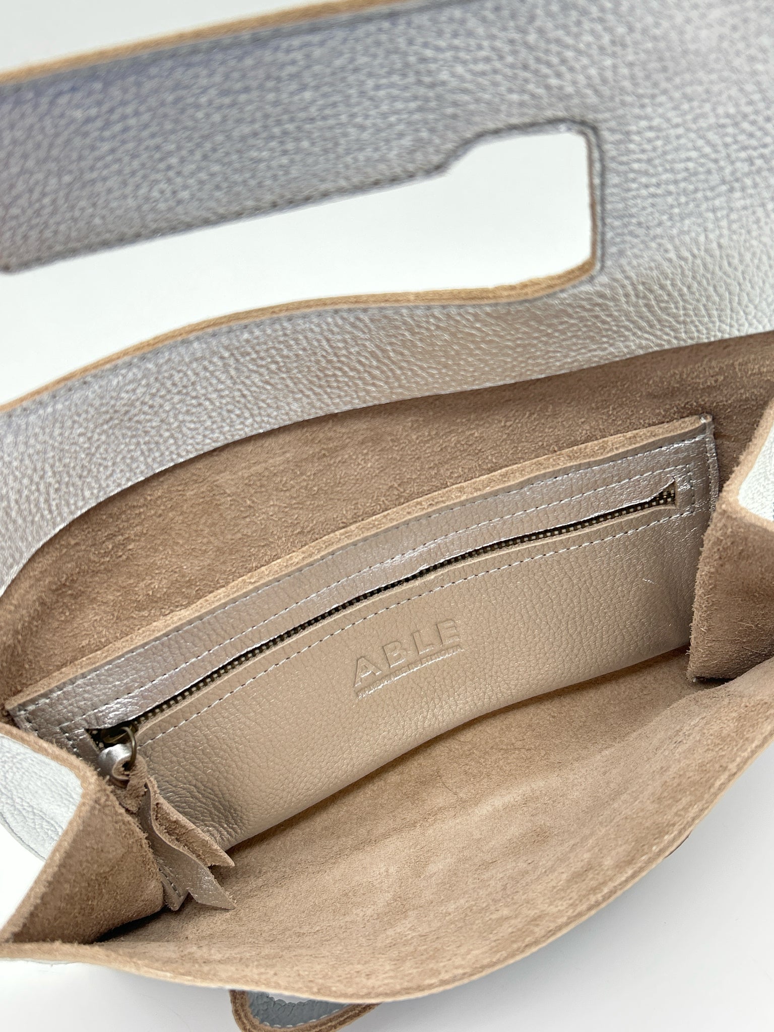 ABLE Silver Women Clutch