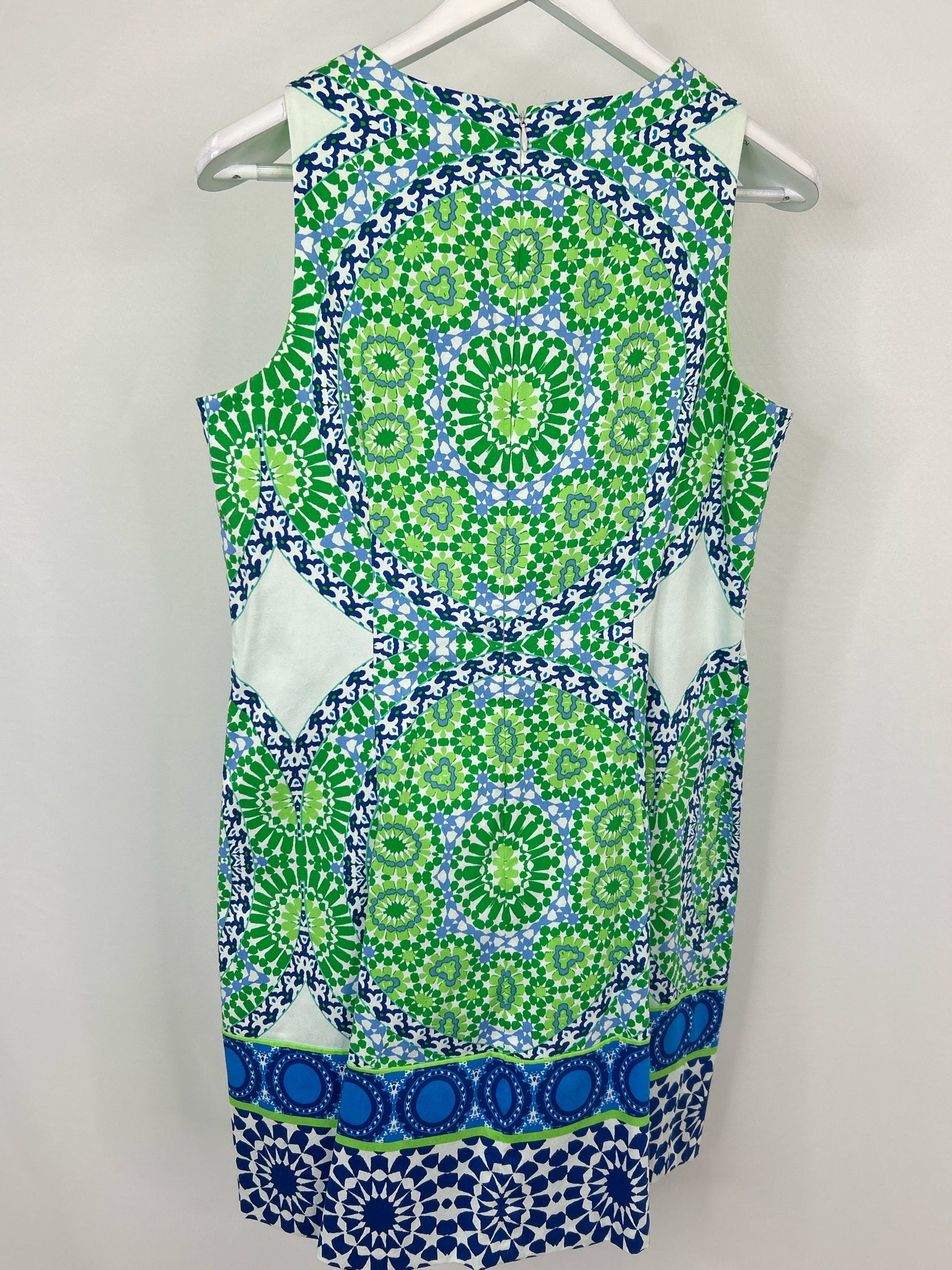LONDON TIMES Size 10 Green Print Women Dress