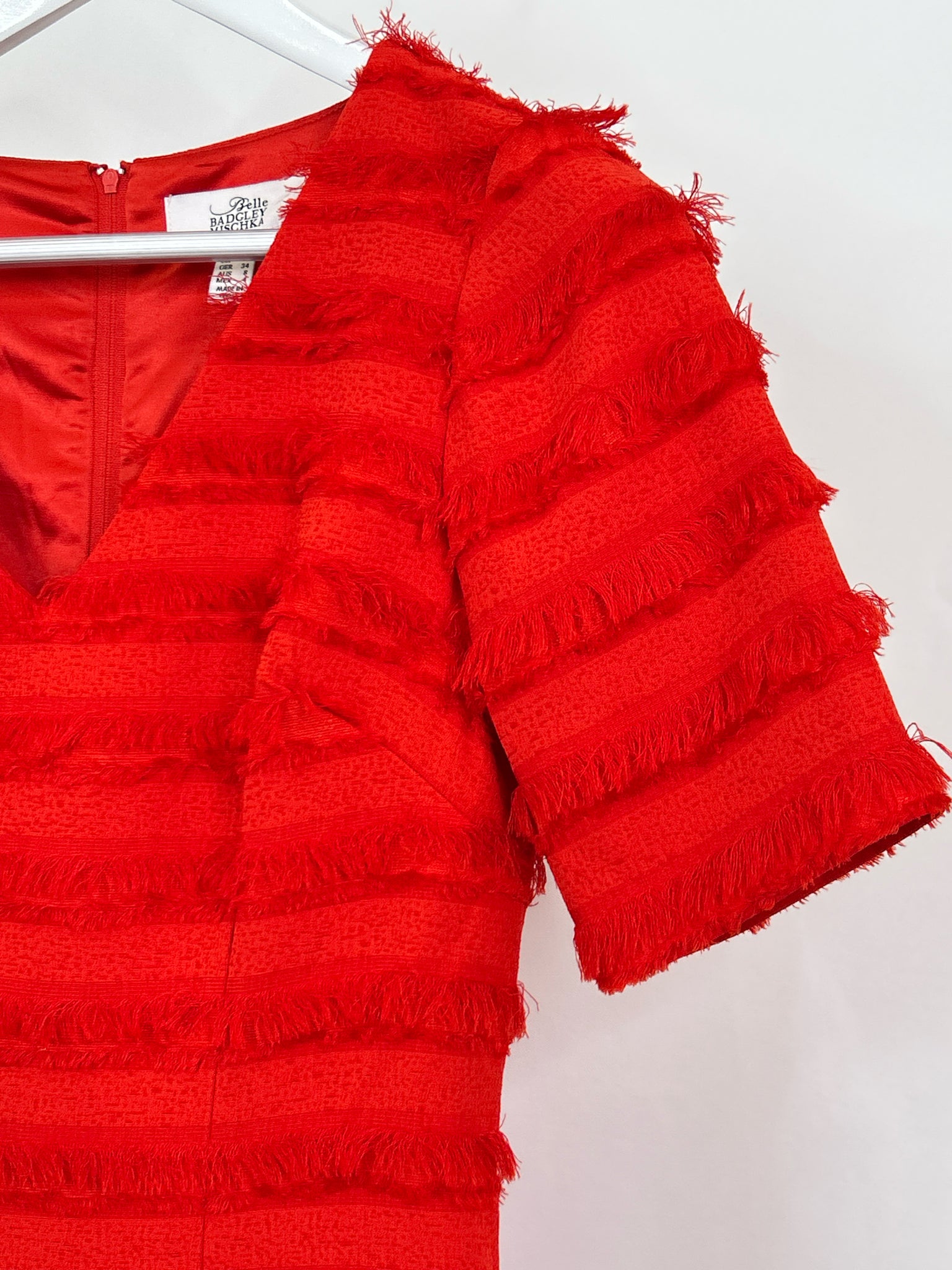 Belle Badgley Mischka Size 4 Red Women Dress