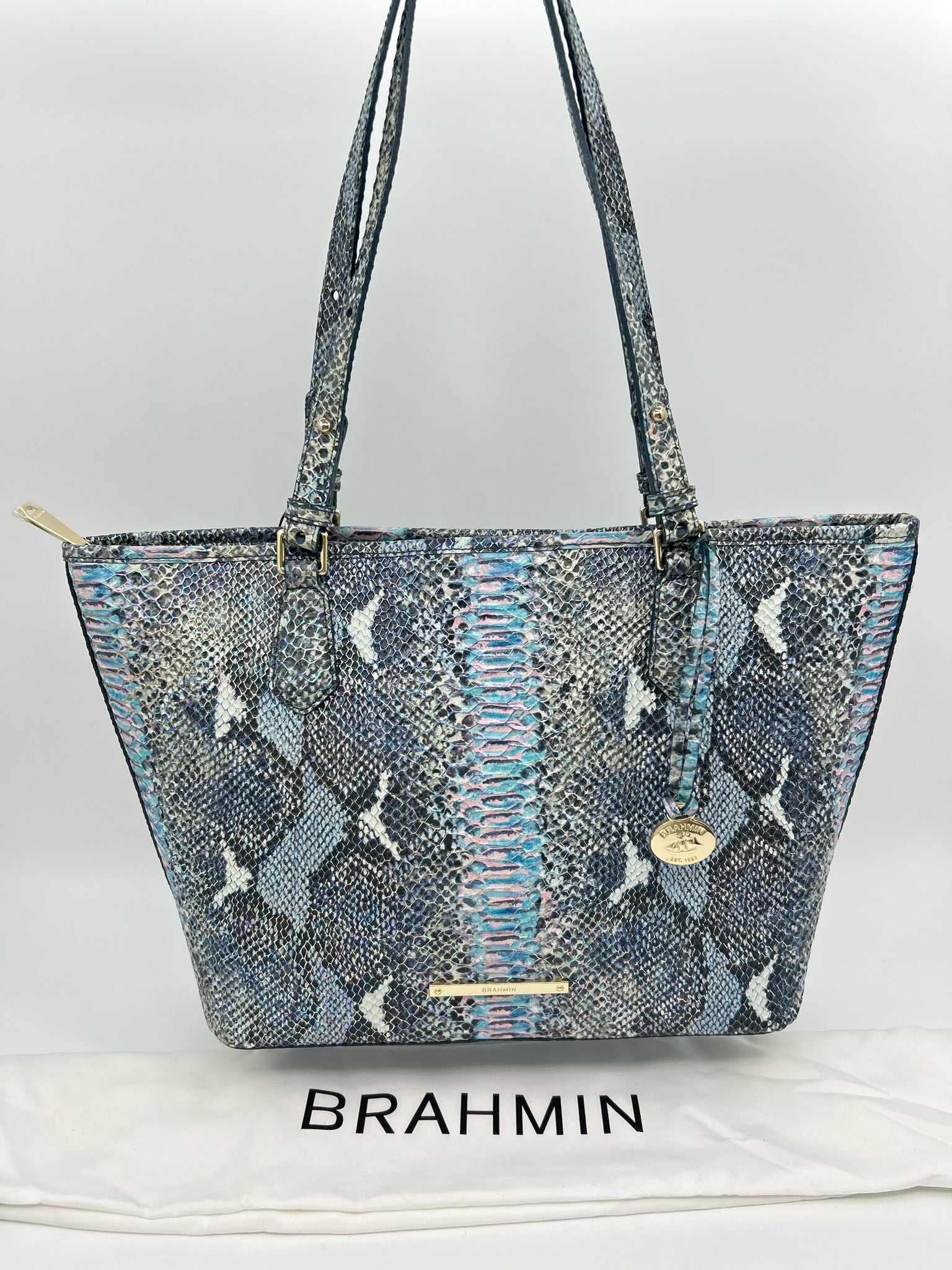 BRAHMIN NWT Blue Print Women Tote