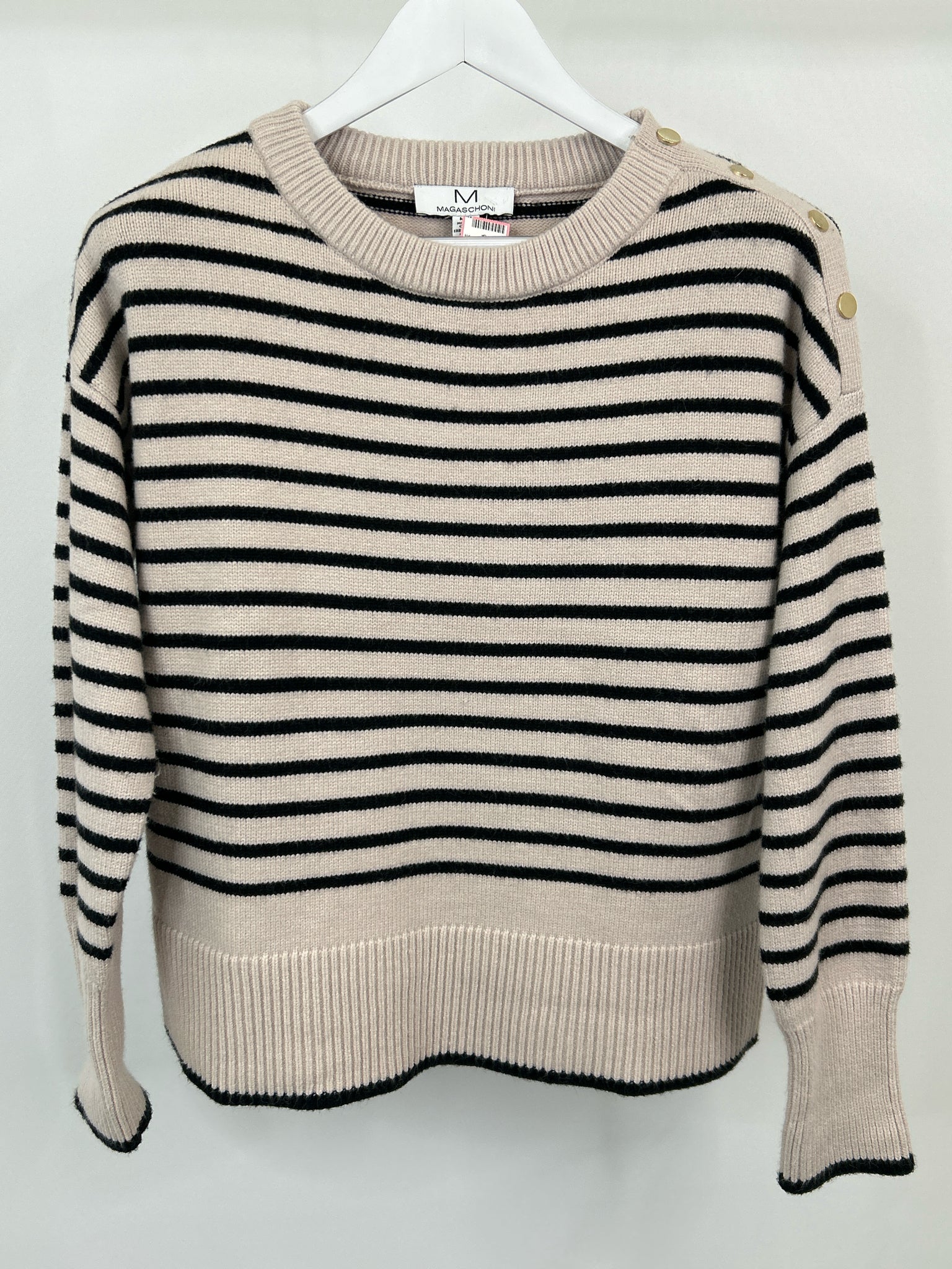 MAGASCHONI Size M BEIGE AND BLACK Women Sweater