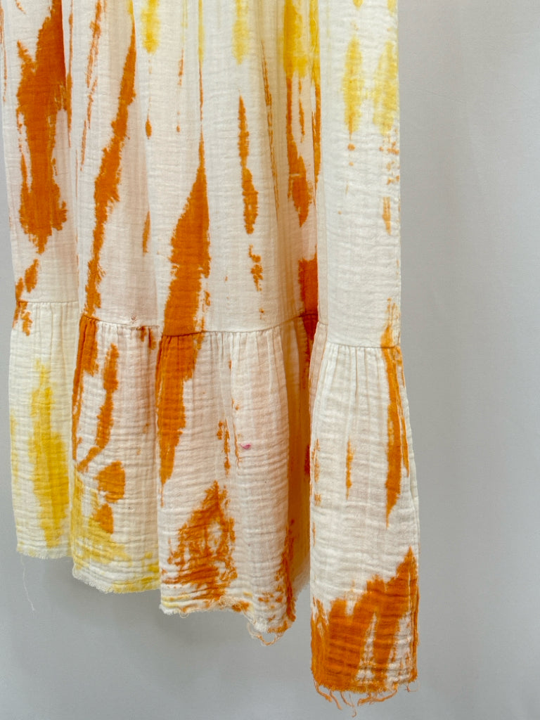 STARK Size S Ivory & Orange Women's Dress