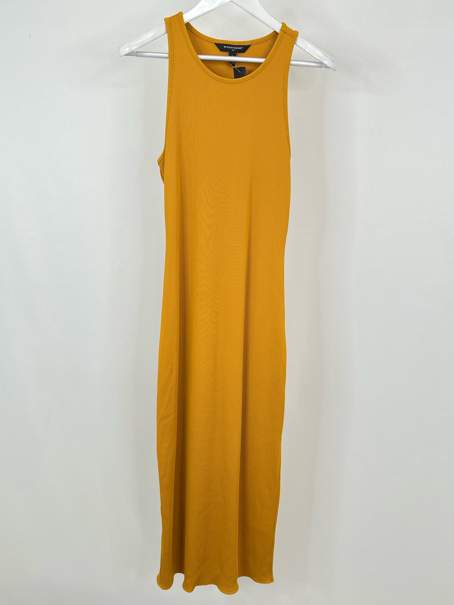 White House Black Market Size L Yellow Women Dress