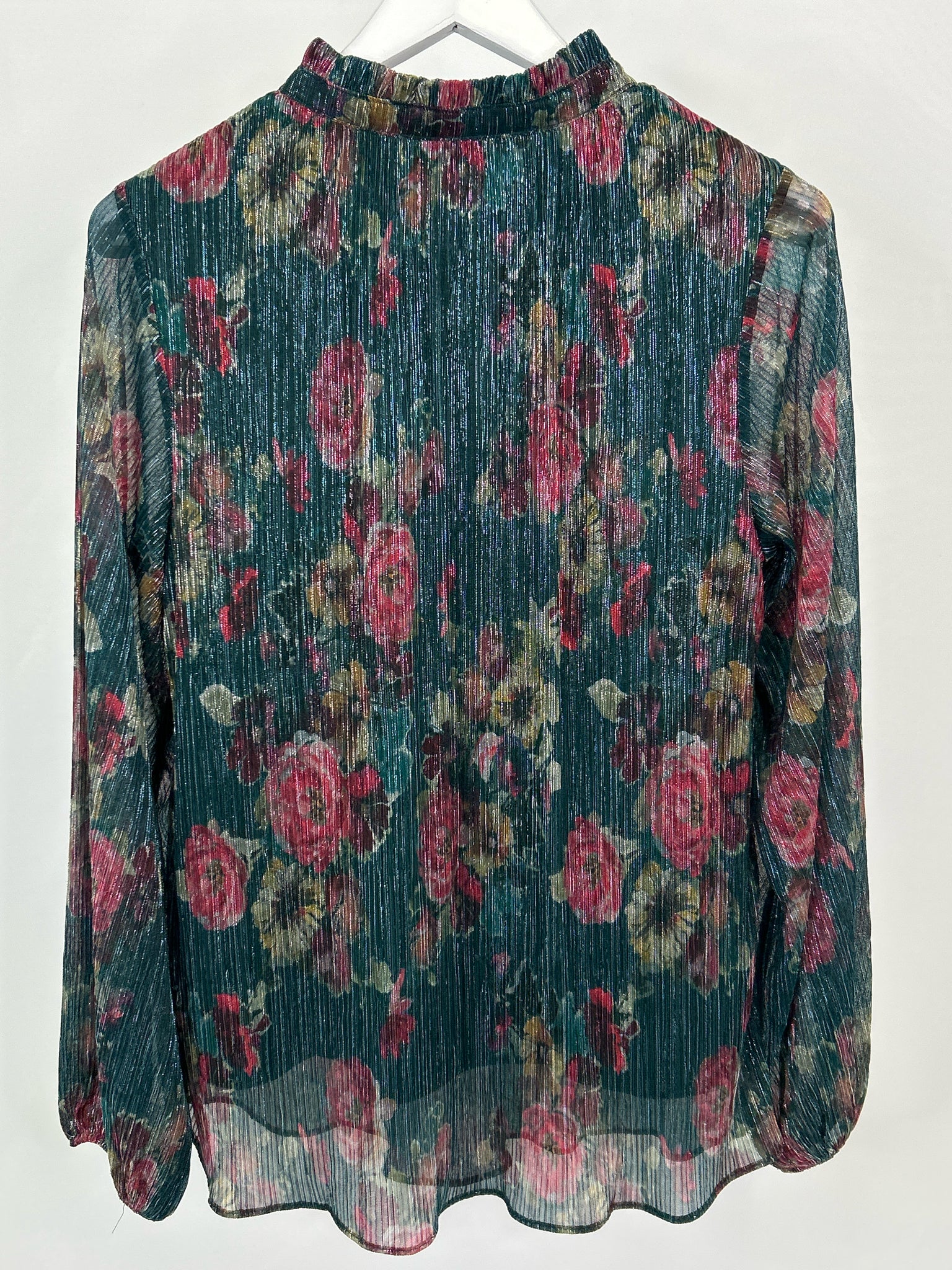 SOFT SURROUNDINGS Size M Teal Print Women Top NWT