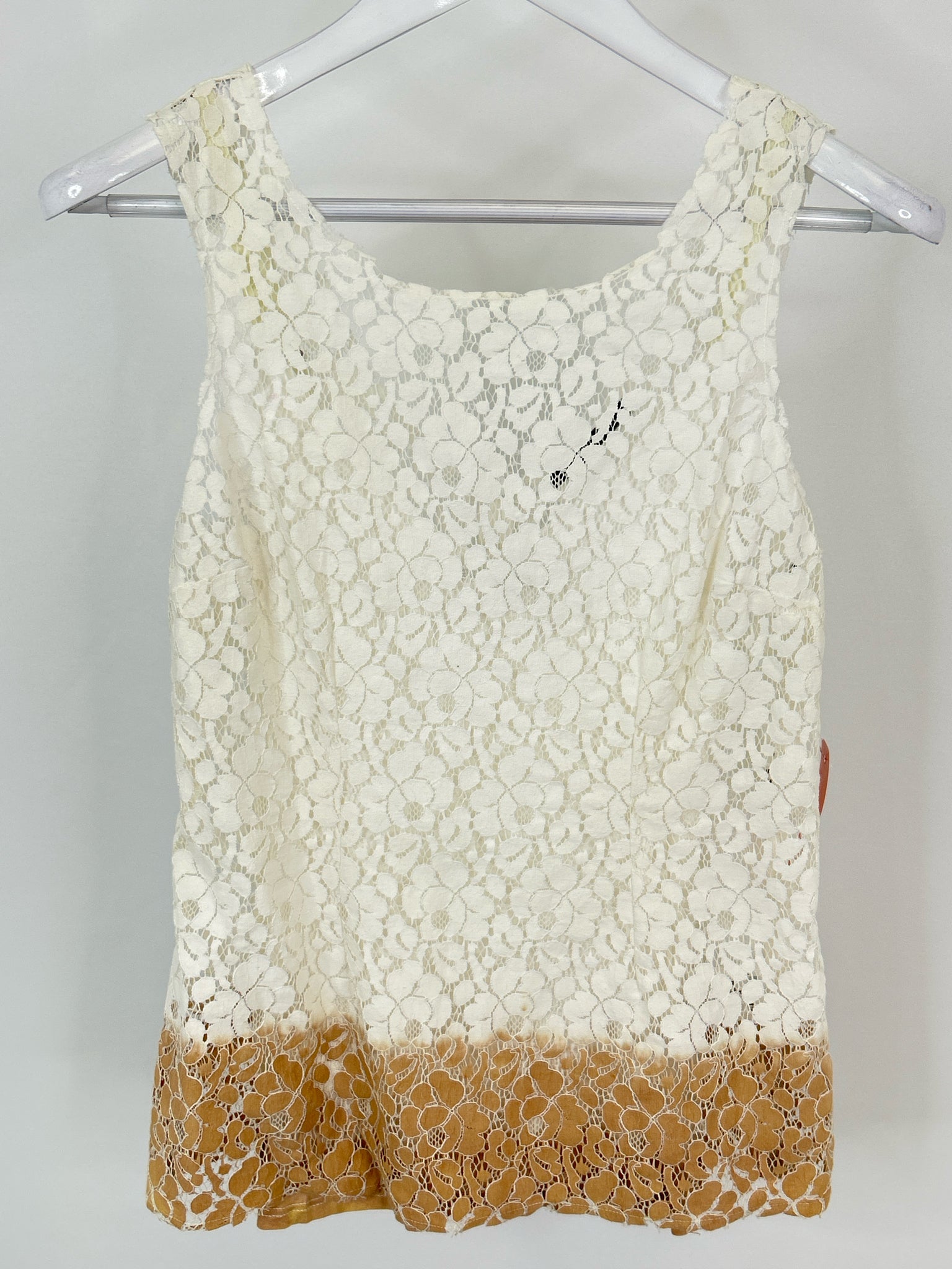 VELVET Size P WHITE AND BROWN Women Top NWT
