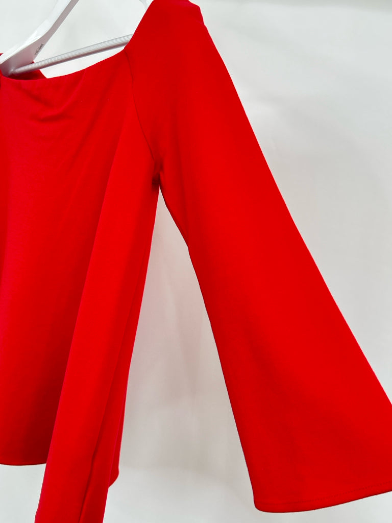 TUCKERNUCK Size L Red Blouse Top