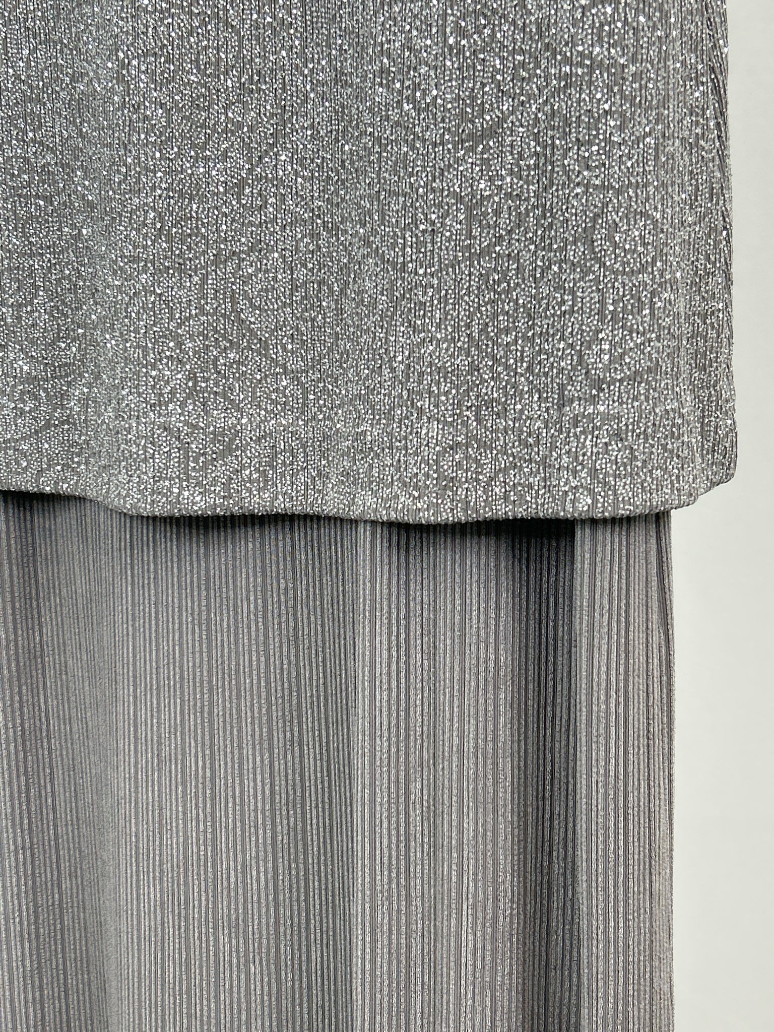 ALEX EVENINGS Size 14 Silver Women 2-Piece w/dress