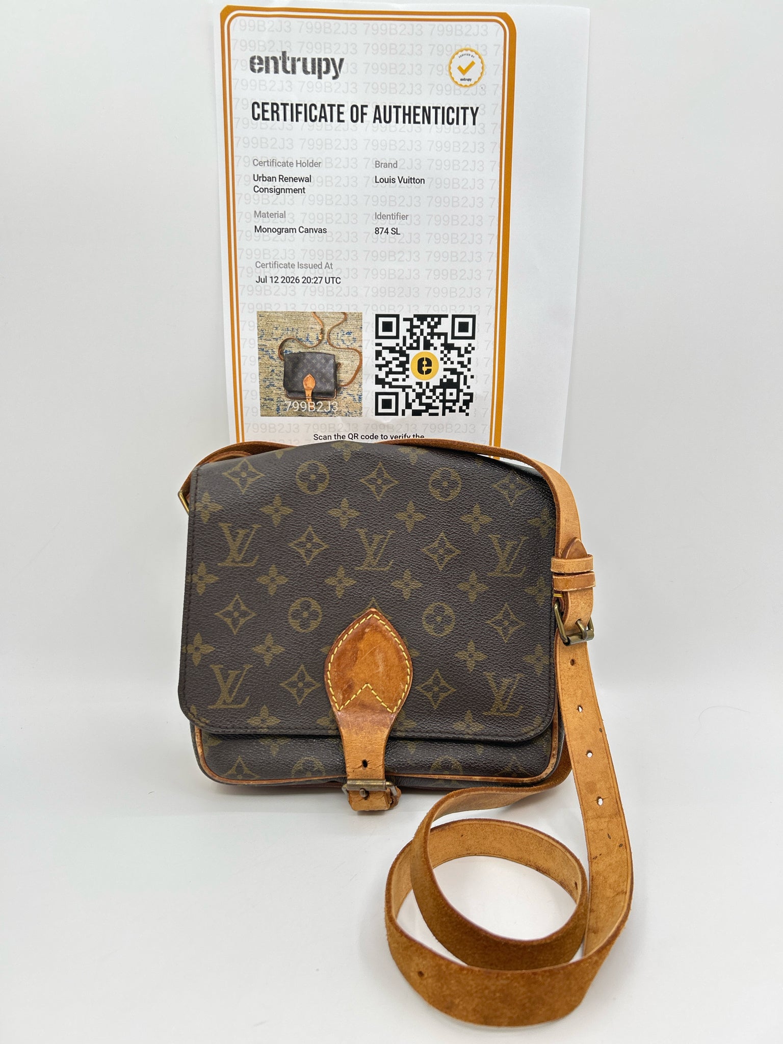 LOUIS VUITTON Cartouchiere MM Brown Monogram Women Purse
