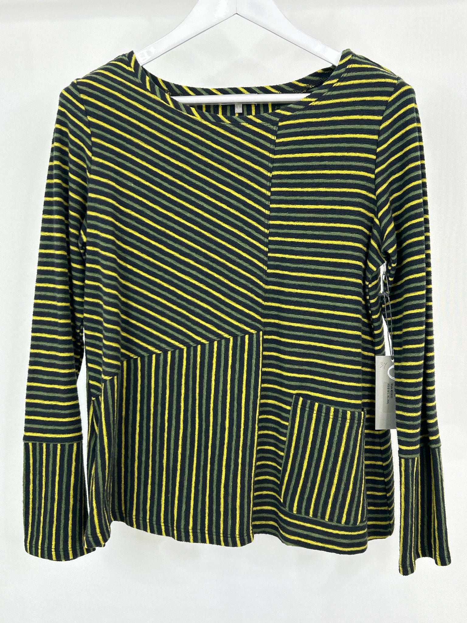 HABITAT Size S Green Striped Women Top