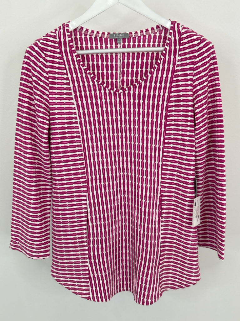 HABITAT Size S Fuschia Striped Women's Tunic NWT