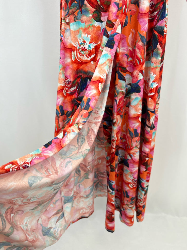 SOFT SURROUNDINGS Size L Orange Print Women's Dress