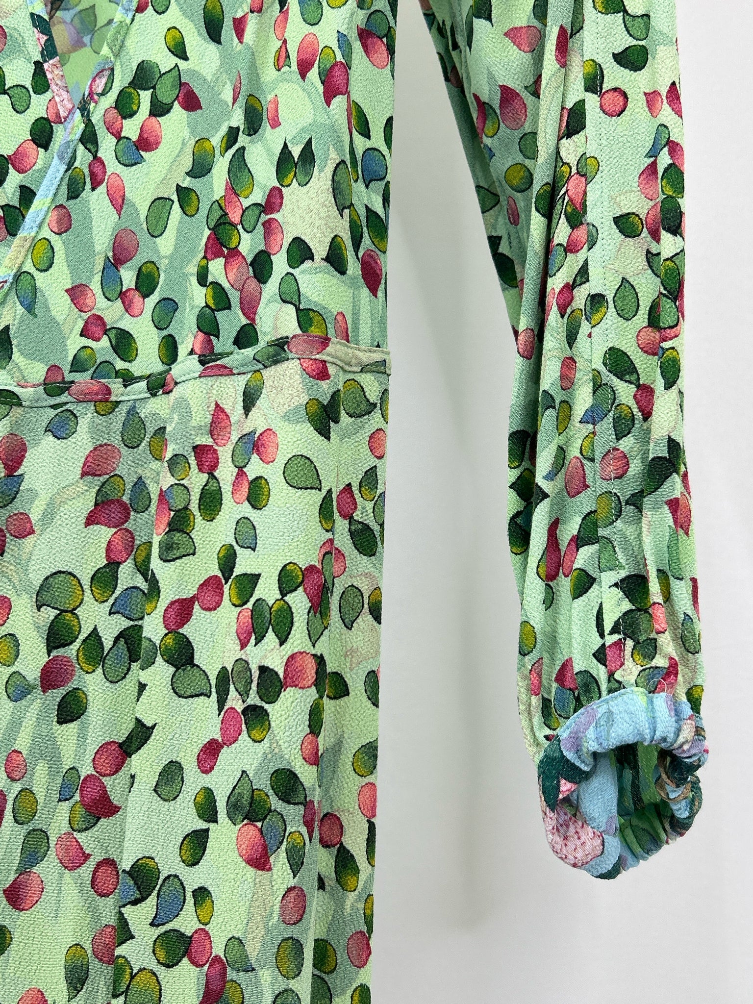 DIANE VON FURSTENBERG Size XS Blue & Green Floral Women Dress NWT