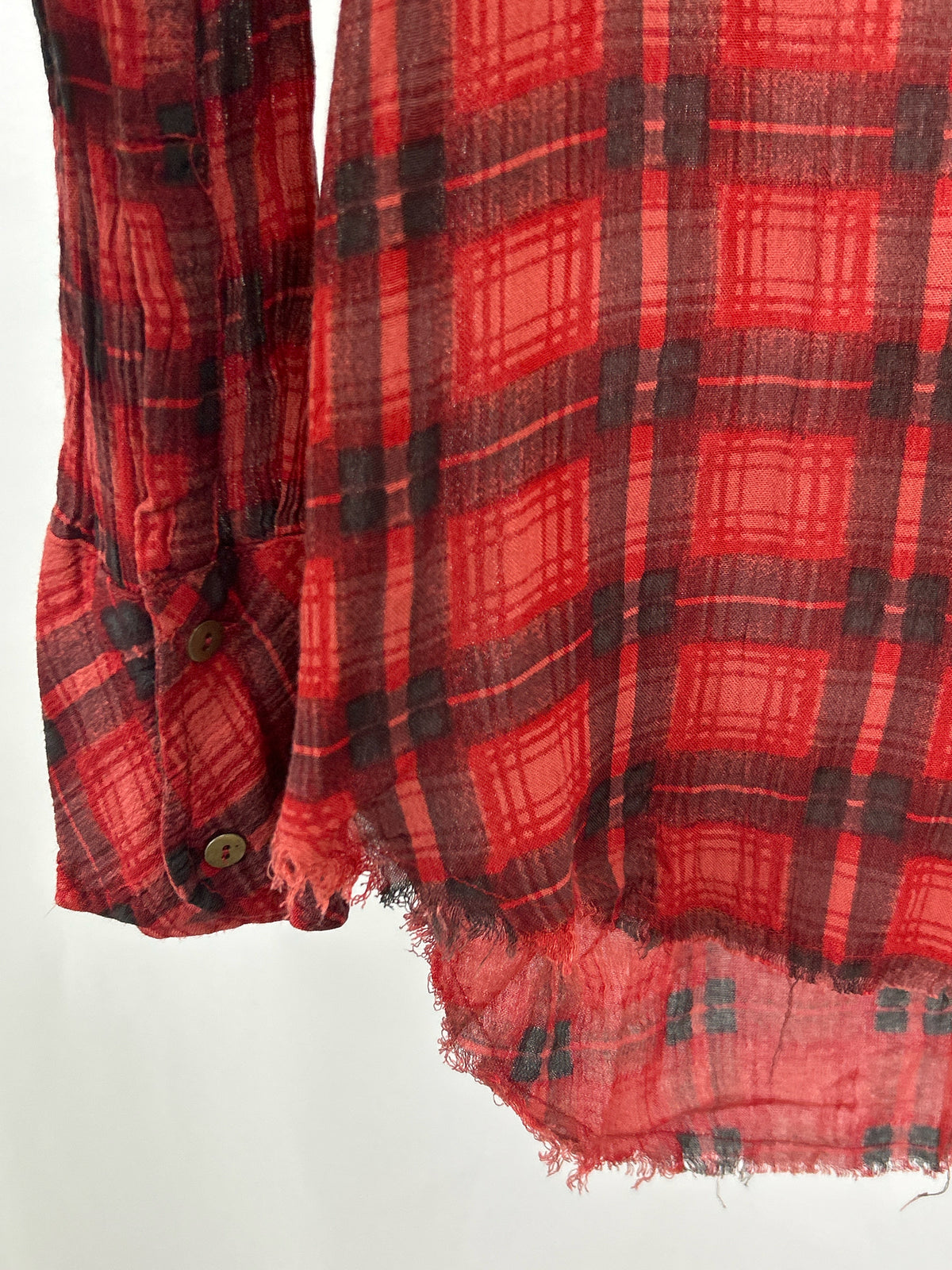 FP ONE Size M Red & Black Women Shirt