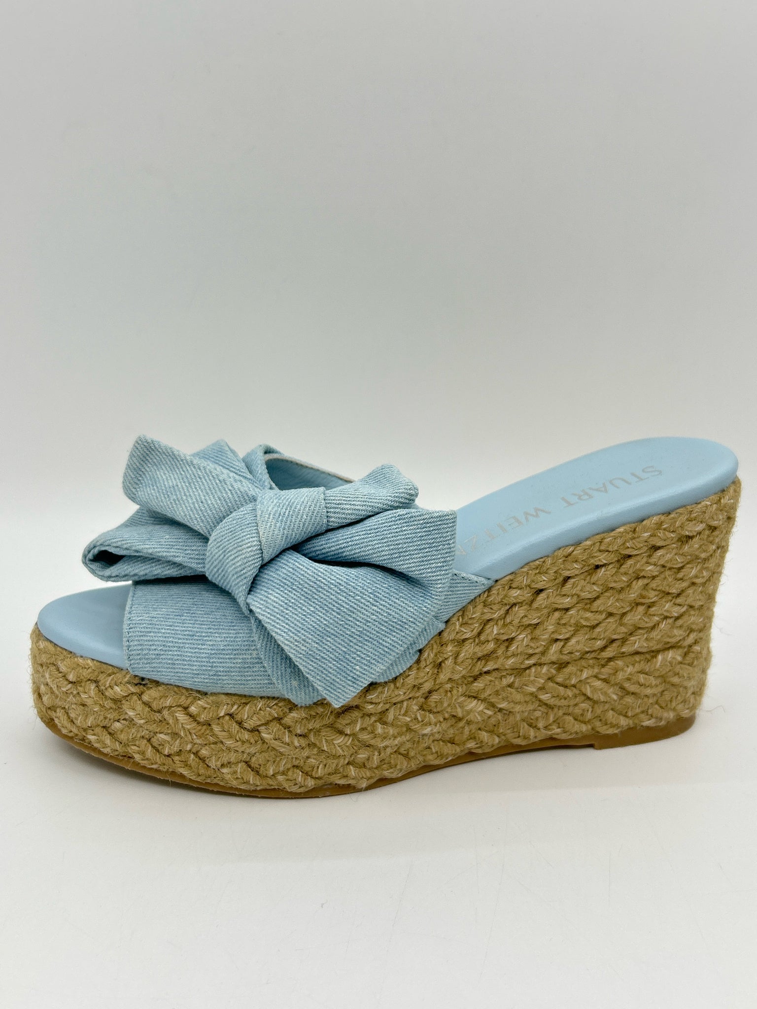 STUART WEITZMAN Size 7.5B BLUE DENIM Women Sandal