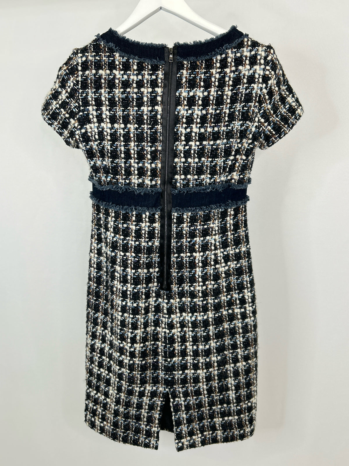 ETCETERA Size 4 Blue Tweed Women Dress