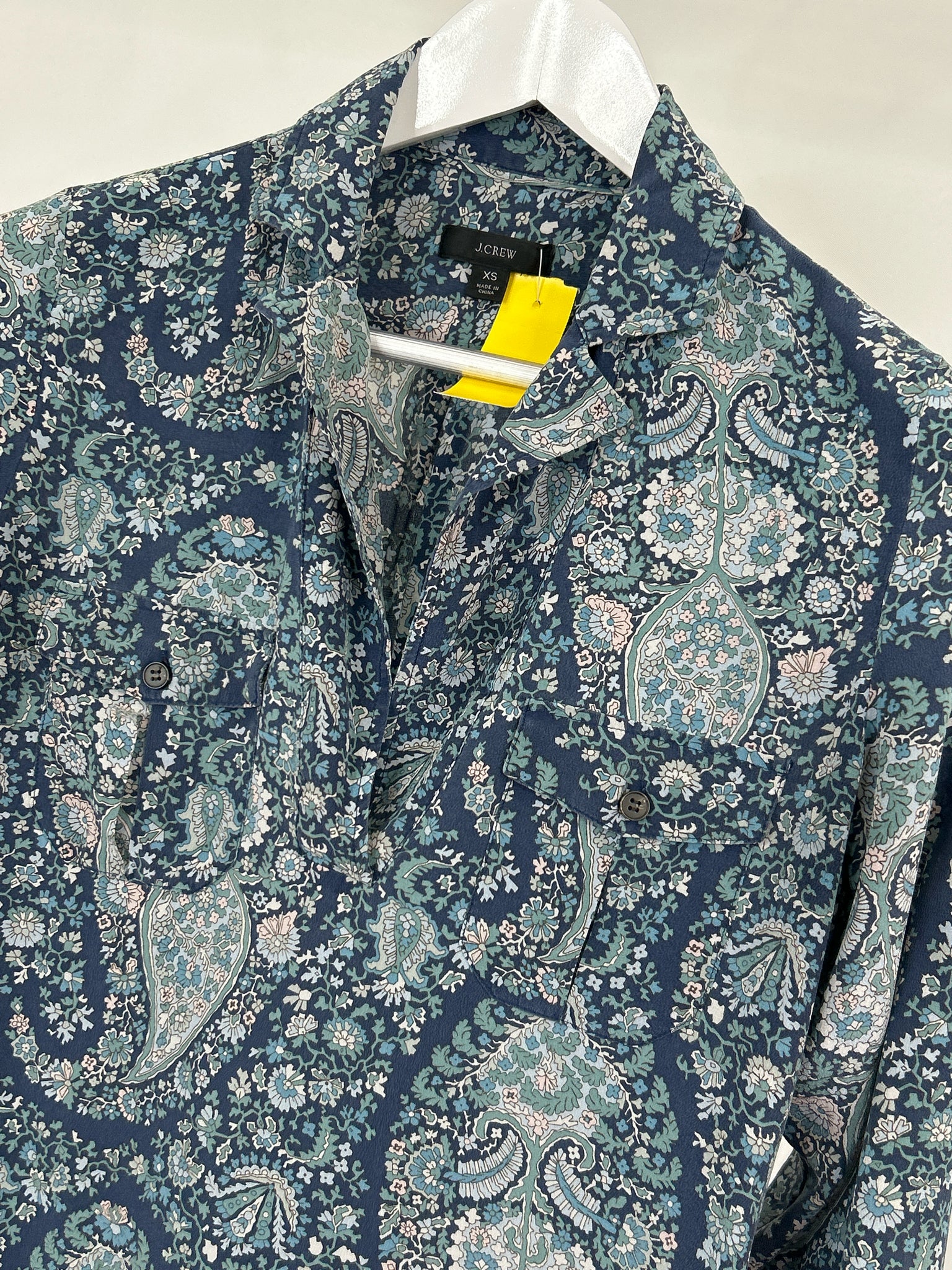 J. CREW Size XS Blue floral Women Blouse