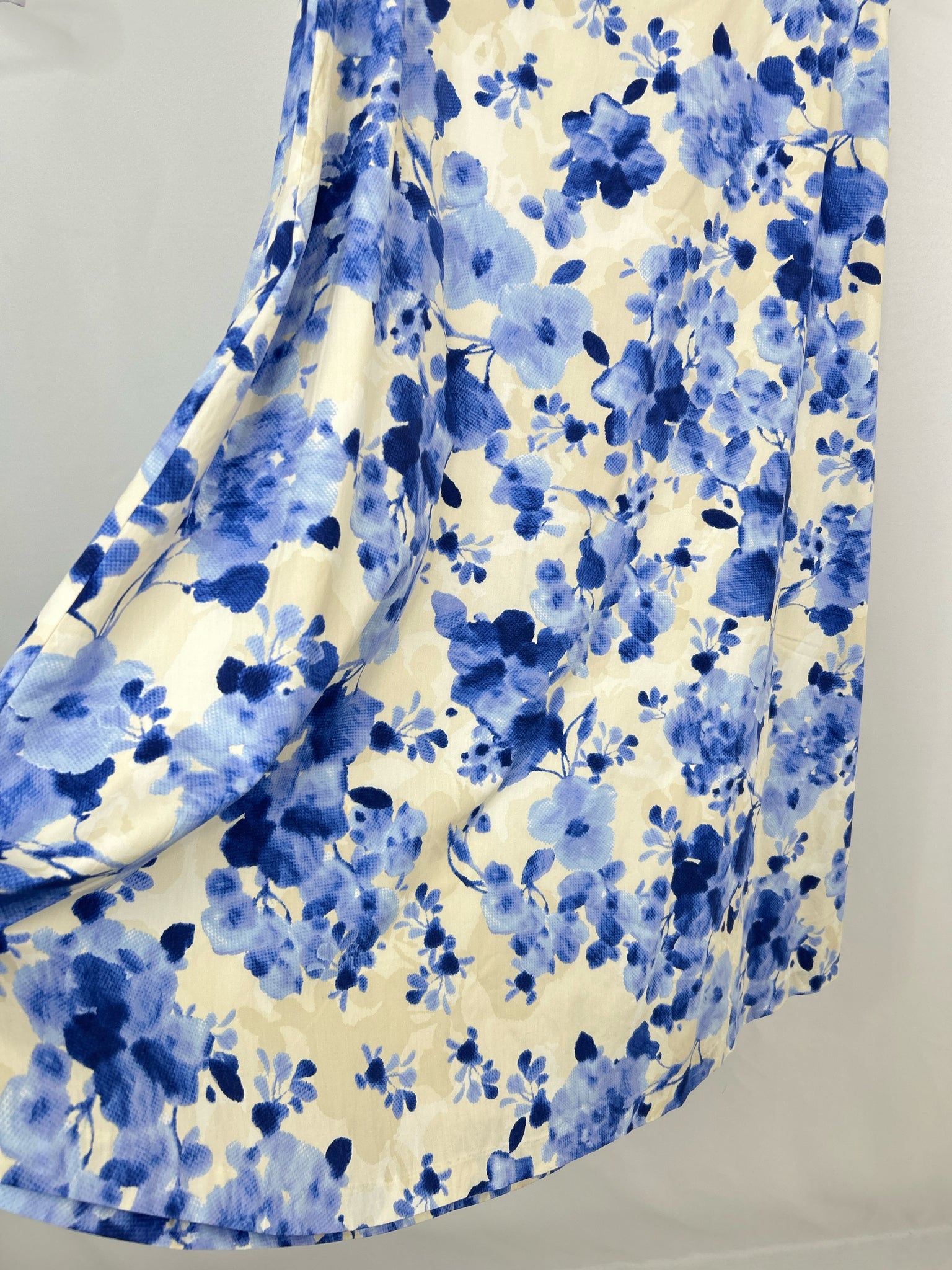 CECE Size L BLUE & CREAM Women Skirt