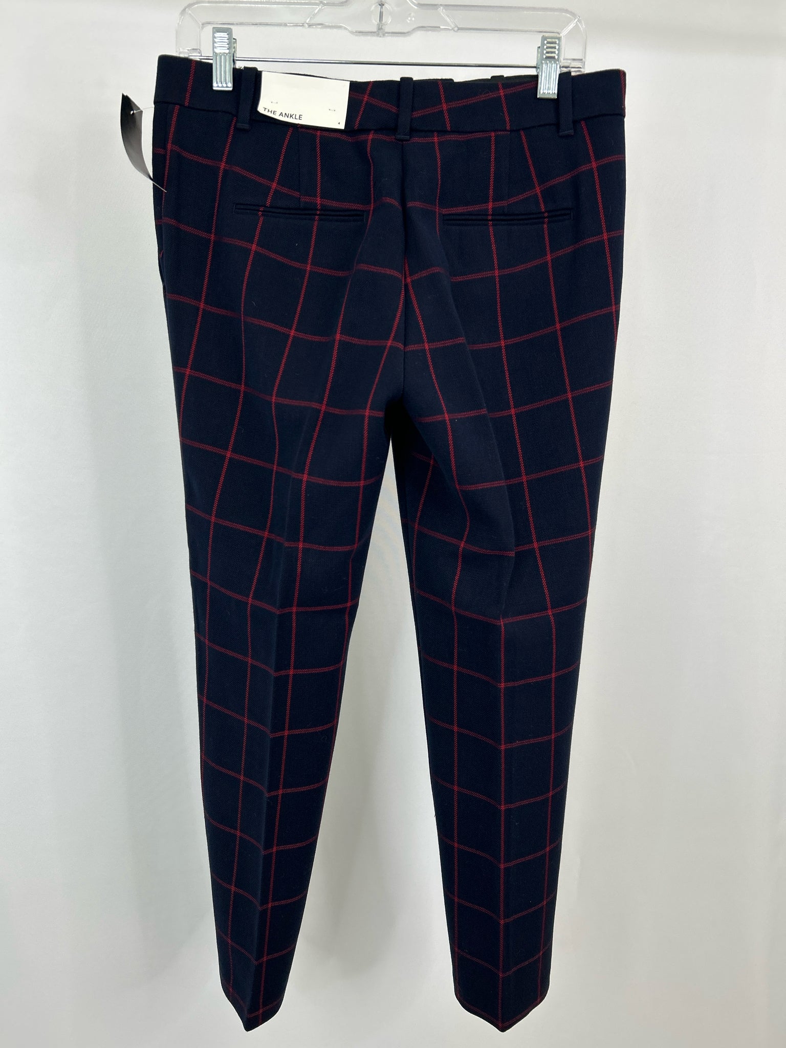 ANN TAYLOR NWT Size 4 Navy Plaid Women Pants NWT