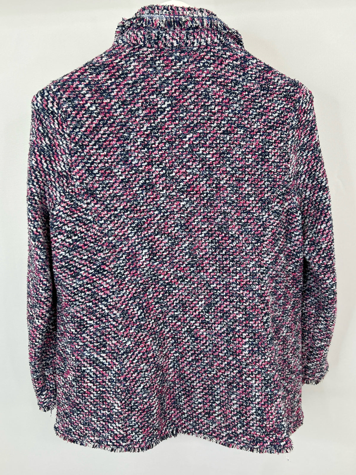CHICO'S Size LP pink and navy Women Blazer
