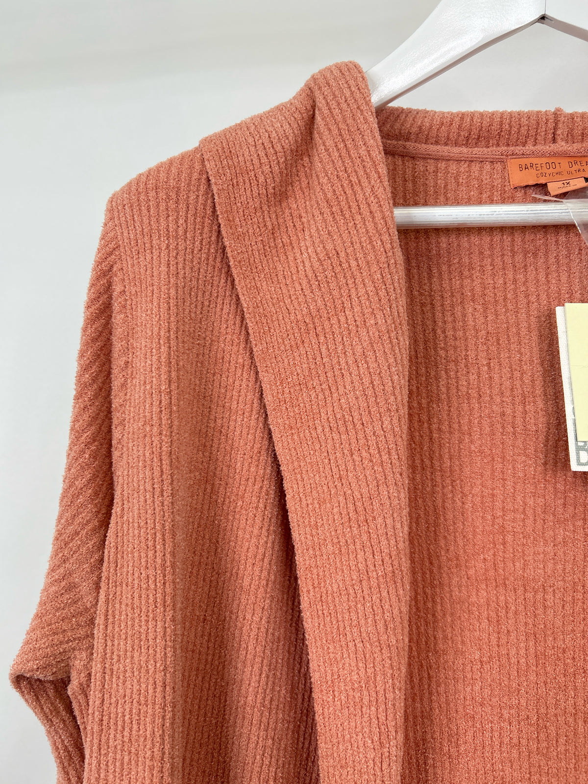 BAREFOOT DREAMS Size 1X Coral Women Cardigan