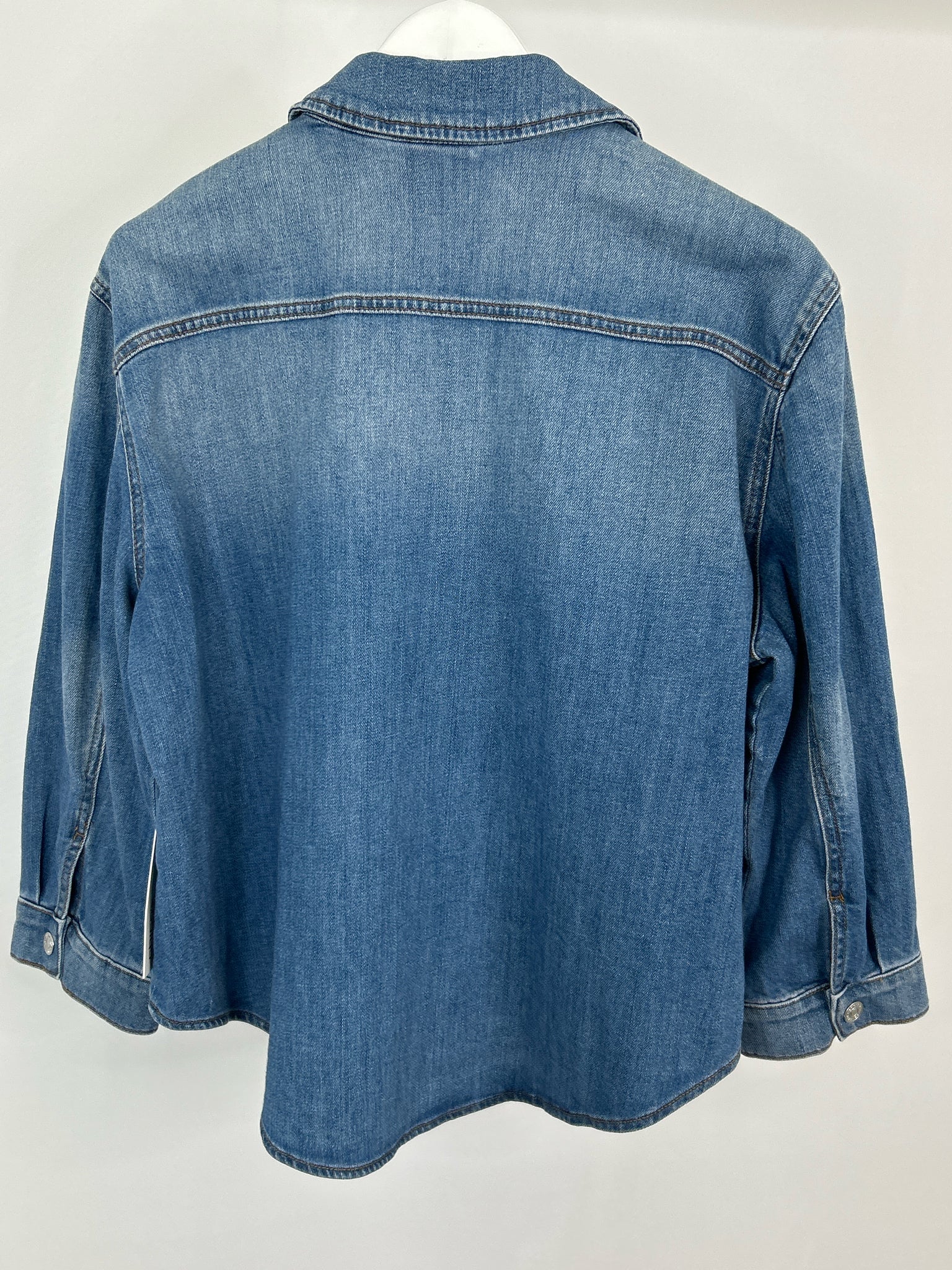 CHICO'S Size XL Blue Denim Women Shirt Jacket NWT