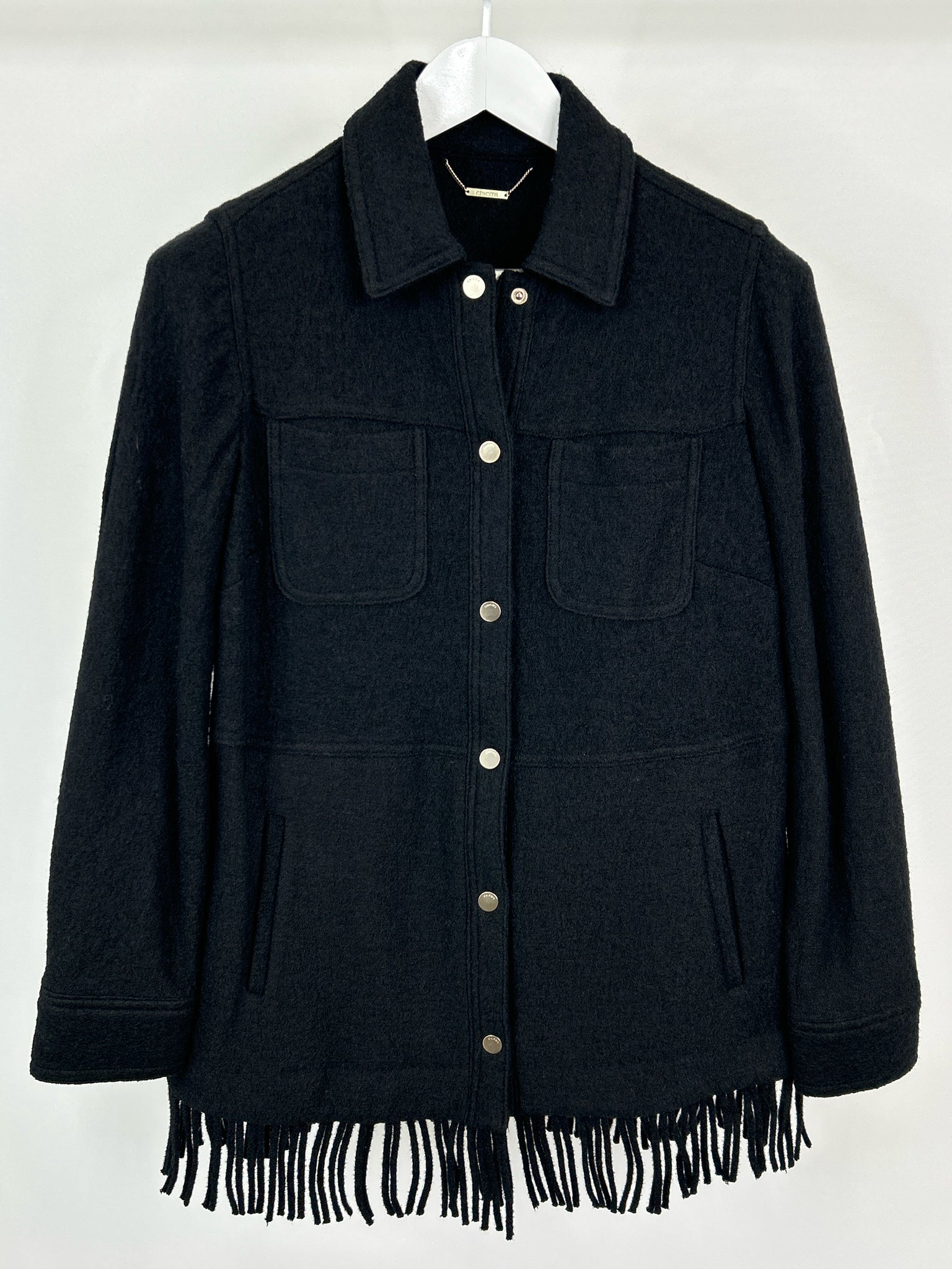 CHICO'S Size 4/6 Black Women Jacket