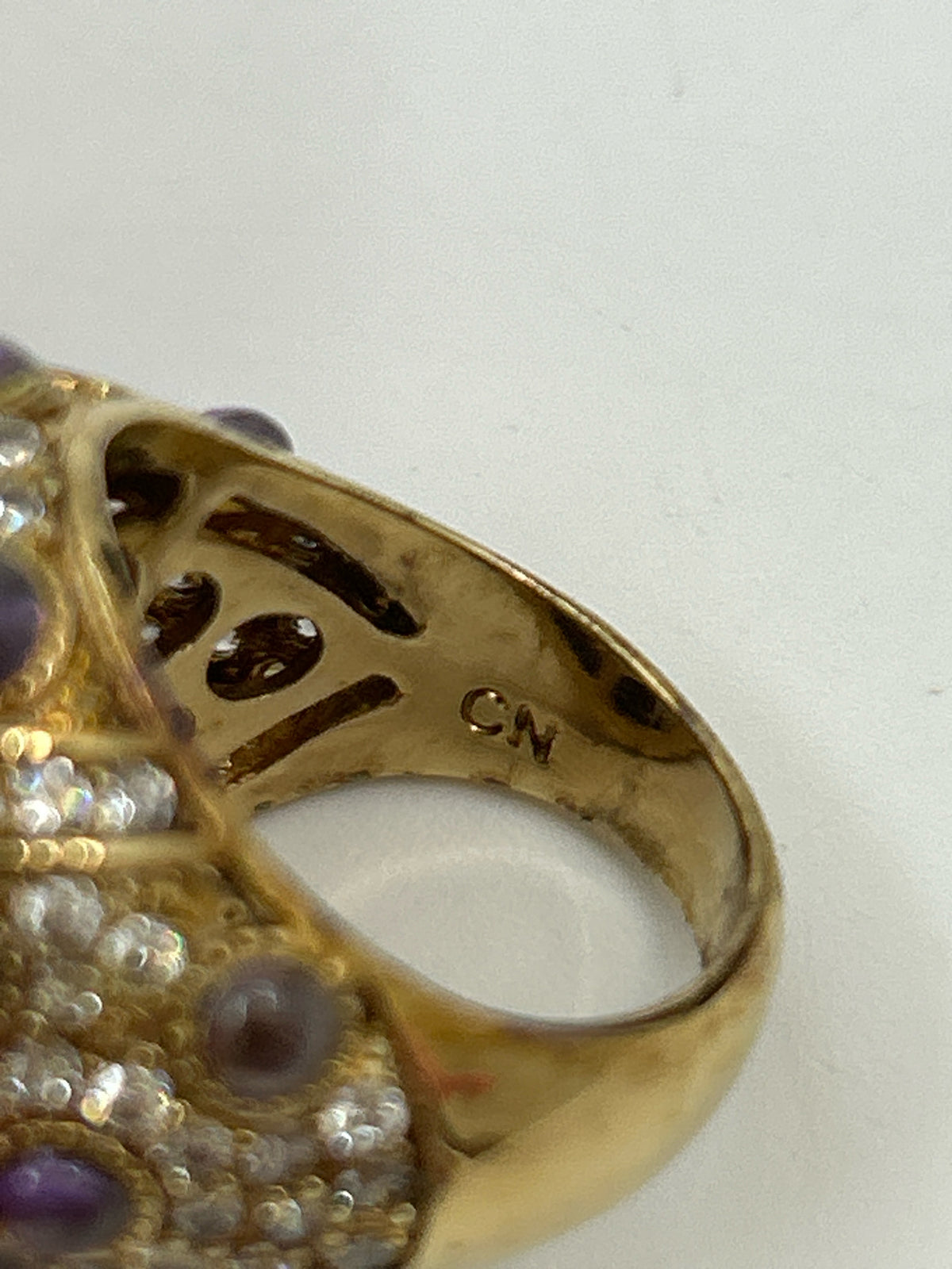 NO BRAND Purple and Gold Ring Size 6