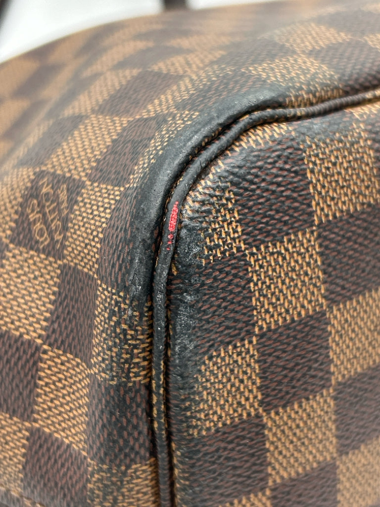 LOUIS VUITTON Damier MM Neverfull Damier Brown Print Women's Purse Tote
